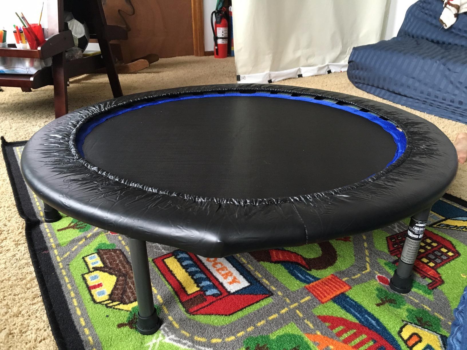 Stamina Folding Trampoline with Smart Workout App, Black - Portable Fitness Rebounder for Home Gym, Cardio & Strength Training, Jumping Exercise Equipment Customer Review Stamina Folding Trampoline with Smart Workout App, Black - Portable Fitness Rebounder for Home Gym, Cardio & Strength Training, Jumping Exercise Equipment - Customer Photo 2