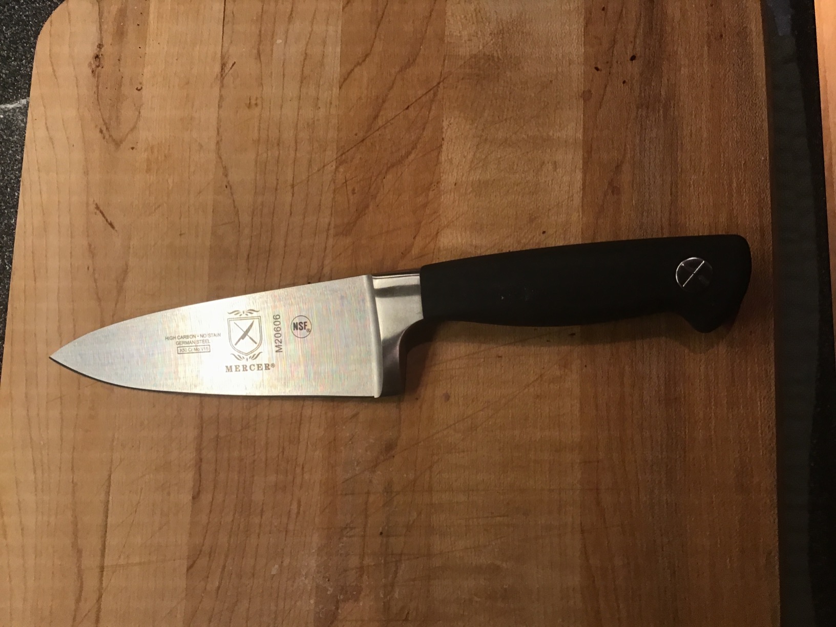 Mercer Culinary M20907 Genesis 7-Inch Nakiri Vegetable Knife, Black Customer Review Mercer Culinary M20907 Genesis 7-Inch Nakiri Vegetable Knife, Black - Customer Photo 2