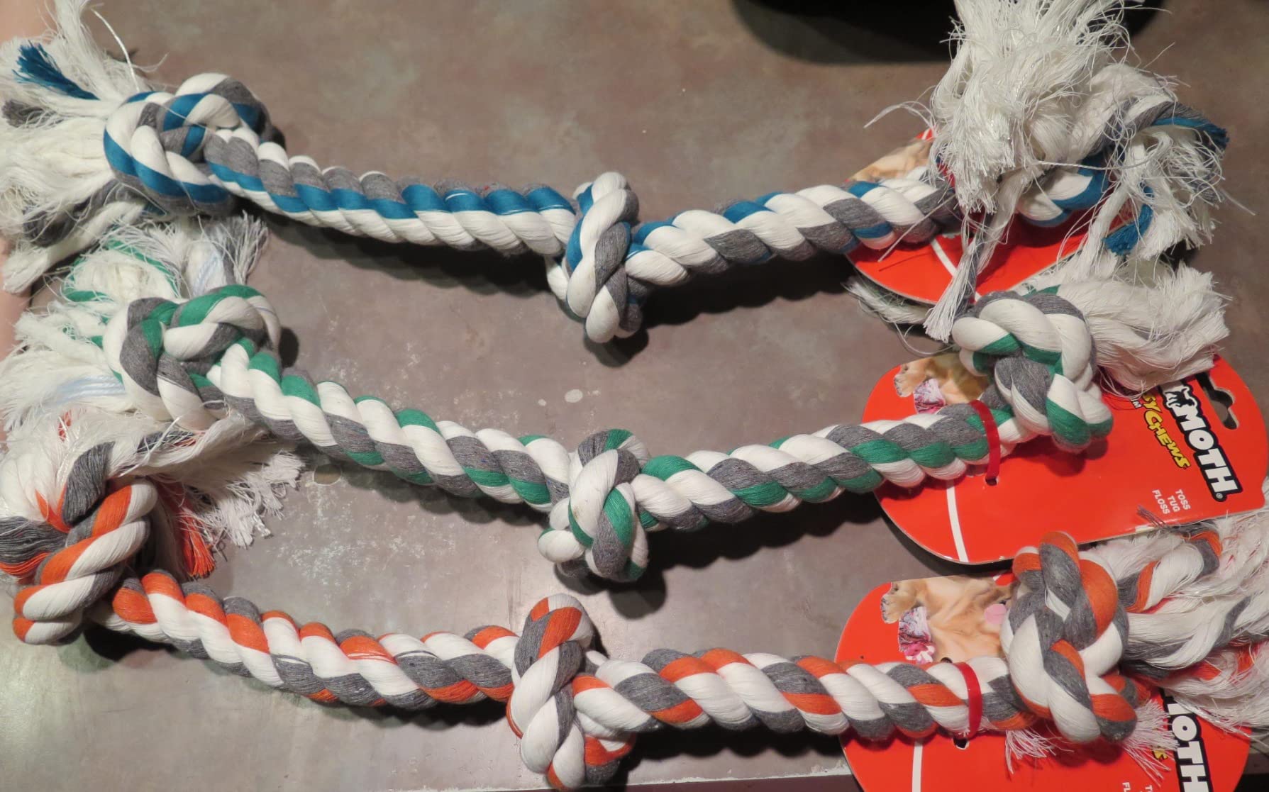 Mammoth Flossy Chews Rope Tug – Premium Cotton-Poly Tug Toy for Dogs – Interactive Rope Toy (Colors May Vary) - Customer Photo 3