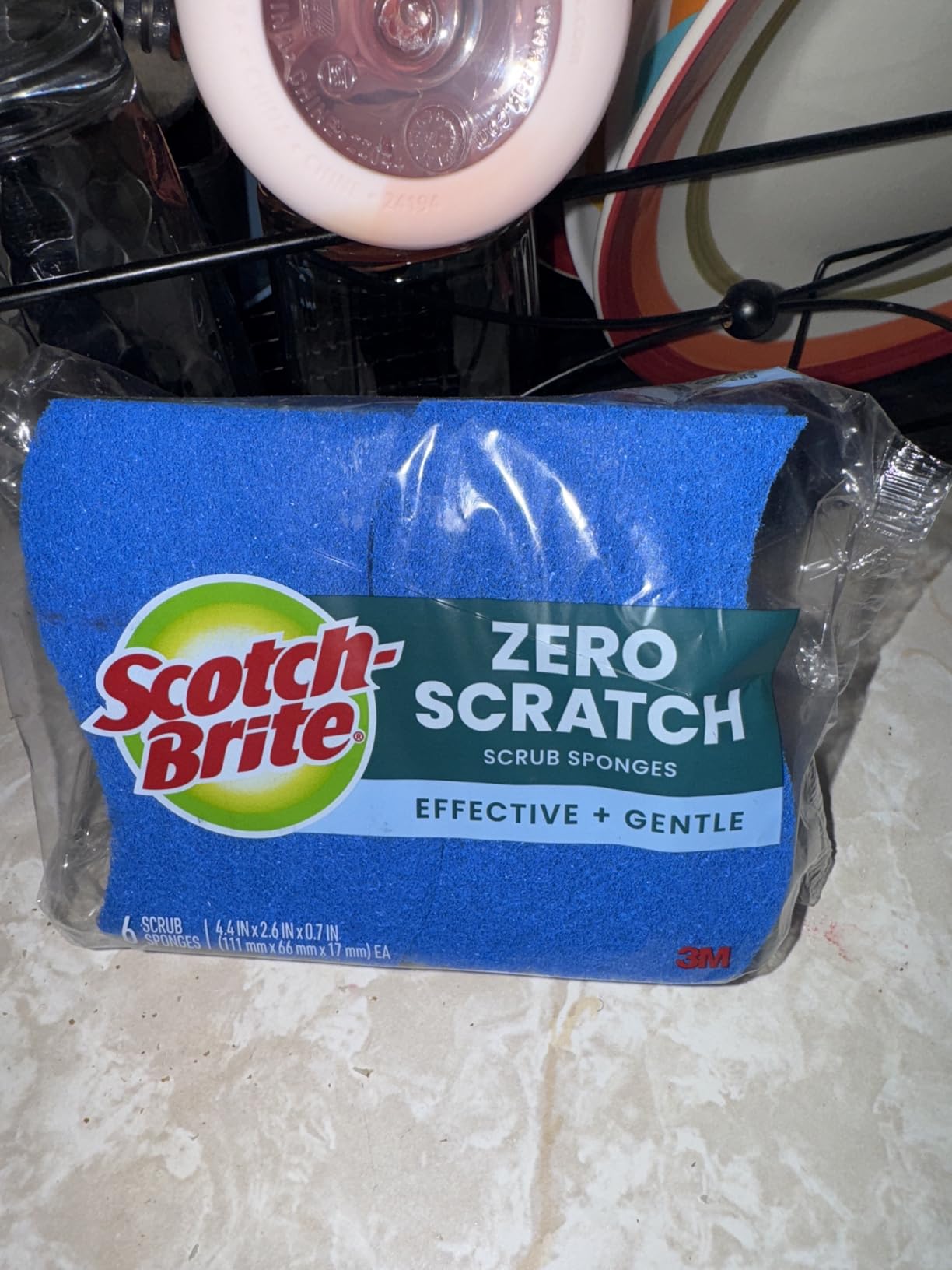 Scotch-Brite Zero Scratch Scrub Sponge, 6 Kitchen Sponges for Cleaning Around the Home, Bathroom & More, Scratch-free Dish Scrubber, Multi-surface Safe, Best for Nonstick Pots and Pans - Customer Photo 1