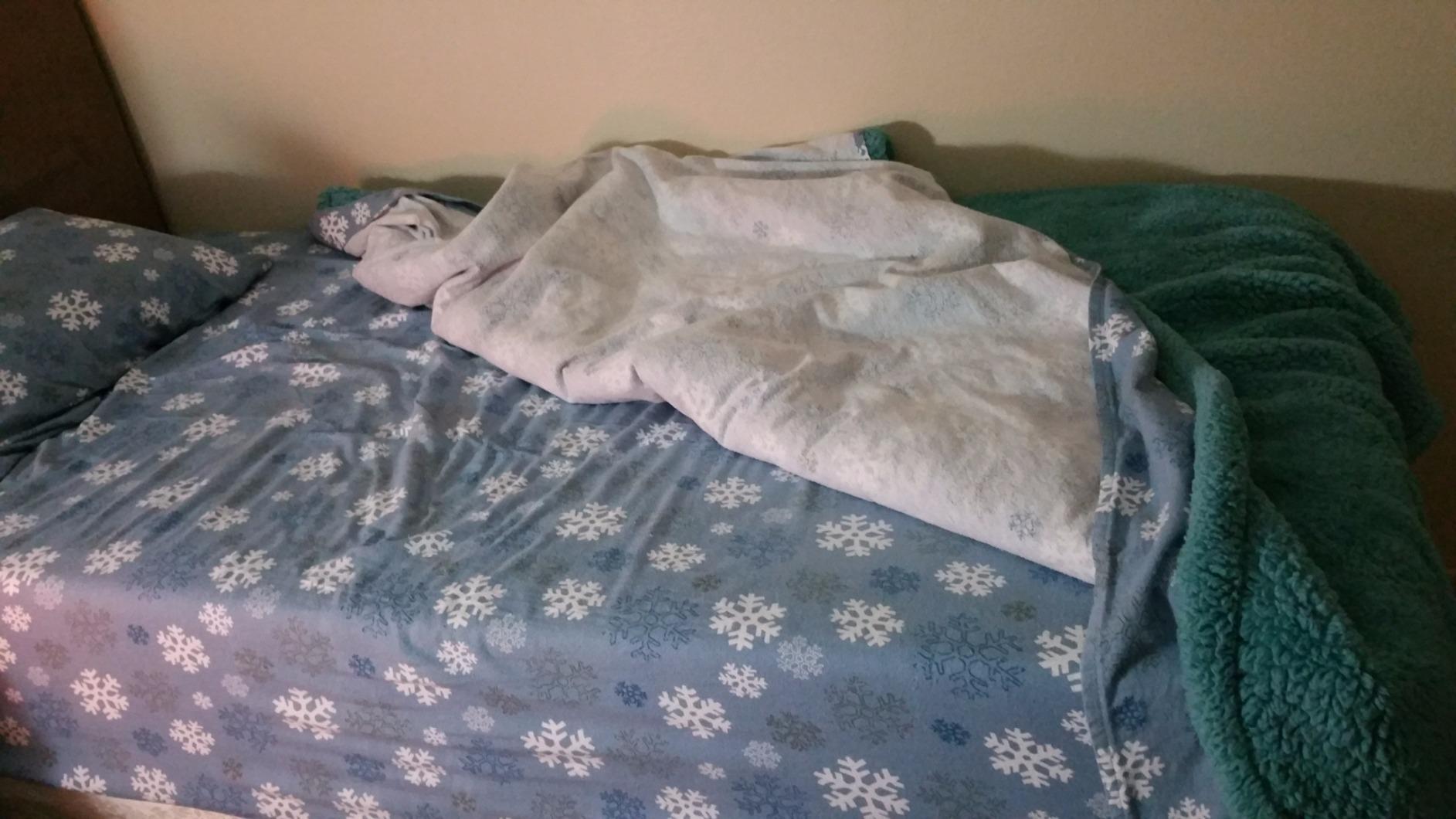 Pointehaven Heavy Weight Flannel Sheet Set, Queen, Snow Flakes - Warm & Cozy - 100% Cotton Flannel Pre-Shrunk -170 GSM -Deep Pockets -Easy Fit Elastic All Around-Comfy Double Brushed - Customer Photo 1