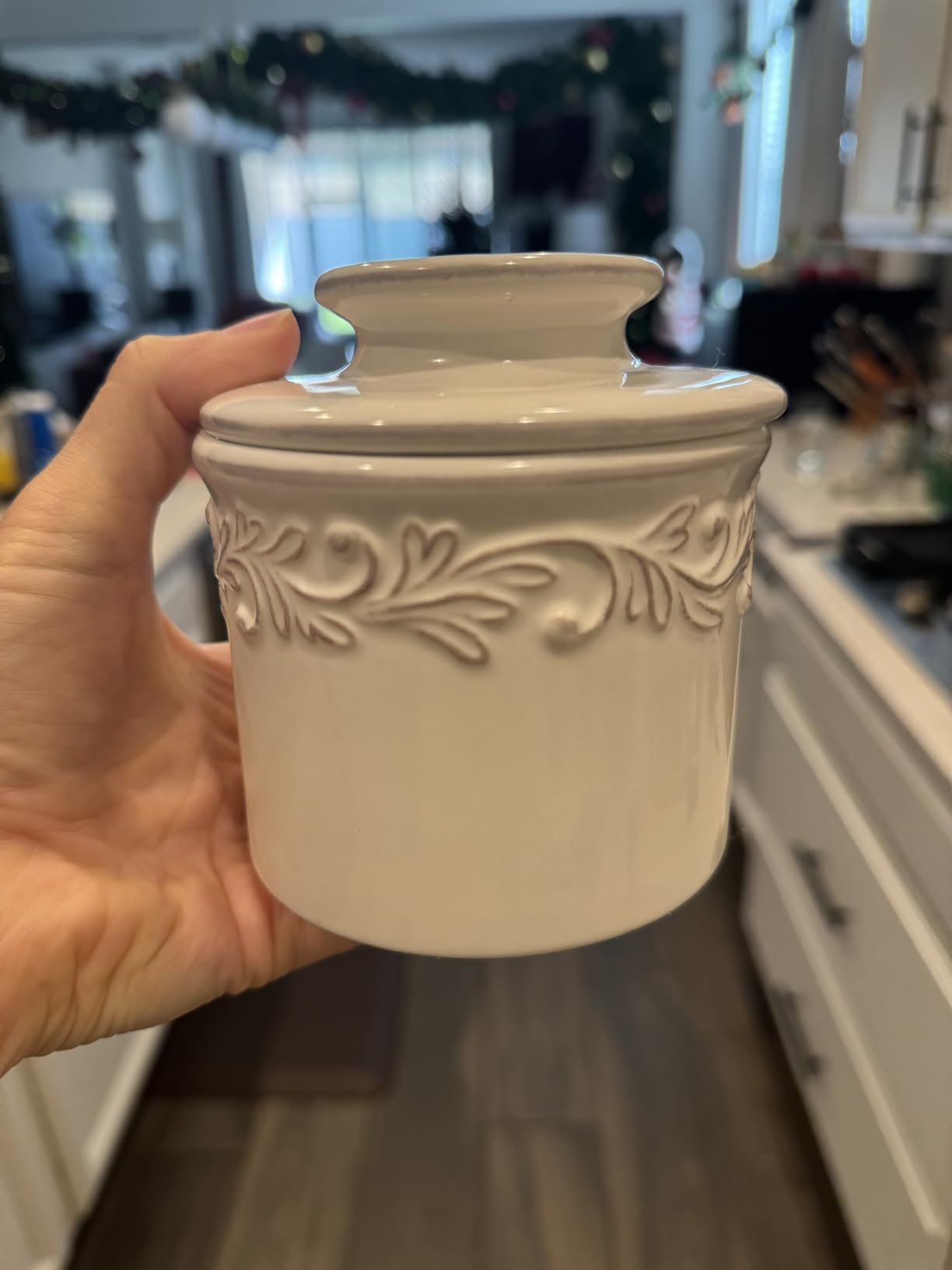 Butter Bell - The Original Butter Bell crock by L Tremain, a Countertop French Ceramic Butter Dish Keeper for Spreadable Butter, Antique Collection, Sea Spray Customer Review Butter Bell - The Original Butter Bell crock by L Tremain, a Countertop French Ceramic Butter Dish Keeper for Spreadable Butter, Antique Collection, Sea Spray - Customer Photo 1