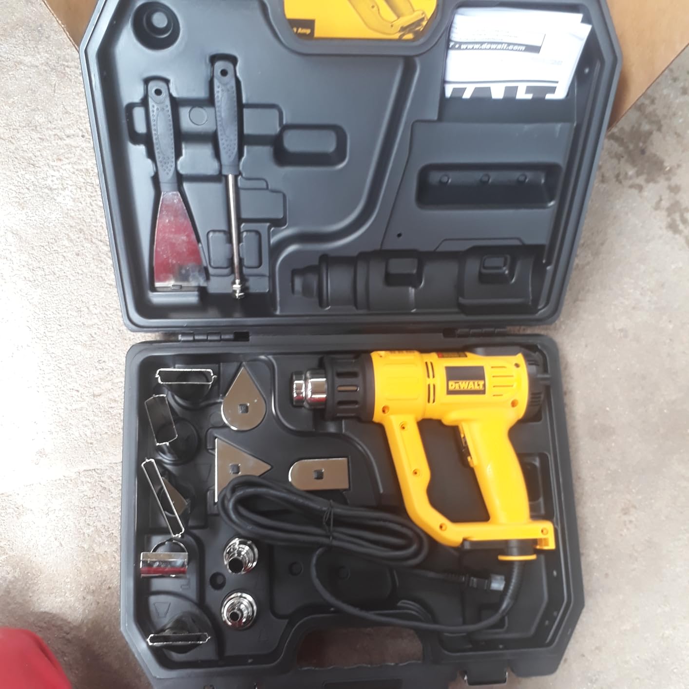 DEWALT Heat Gun with LCD Display & Hard Case/Accessory Kit (D26960K), Yellow Customer Review DEWALT Heat Gun with LCD Display & Hard Case/Accessory Kit (D26960K), Yellow - Customer Photo 2