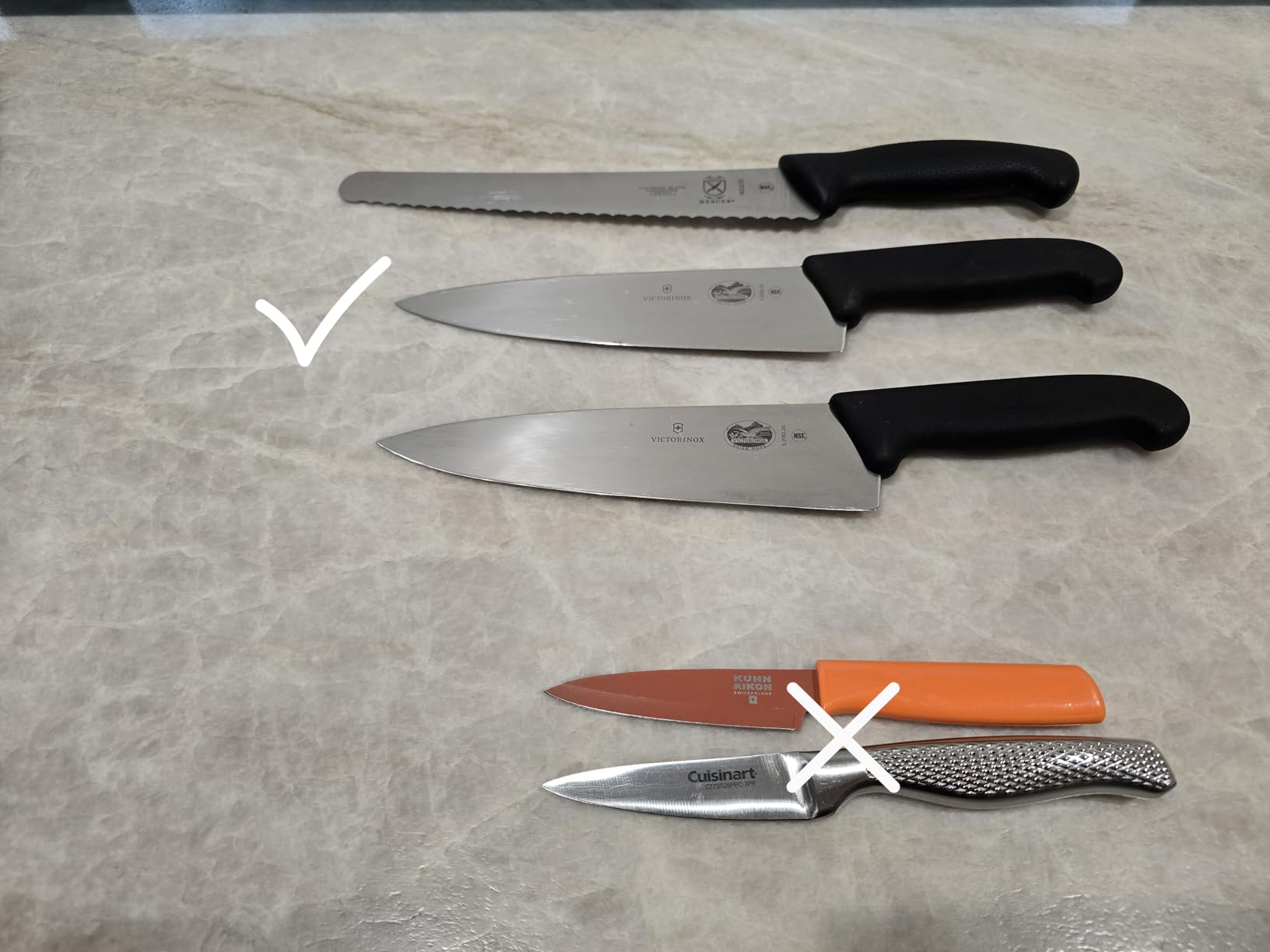 Victorinox Fibrox Pro 8 Inch Chef’s Knife, Dishwasher Safe, Black | Ergonomic TPE non-slip handle for professional chopping, slicing, and dicing. Swiss made, dishwasher safe kitchen tool customer photo 2