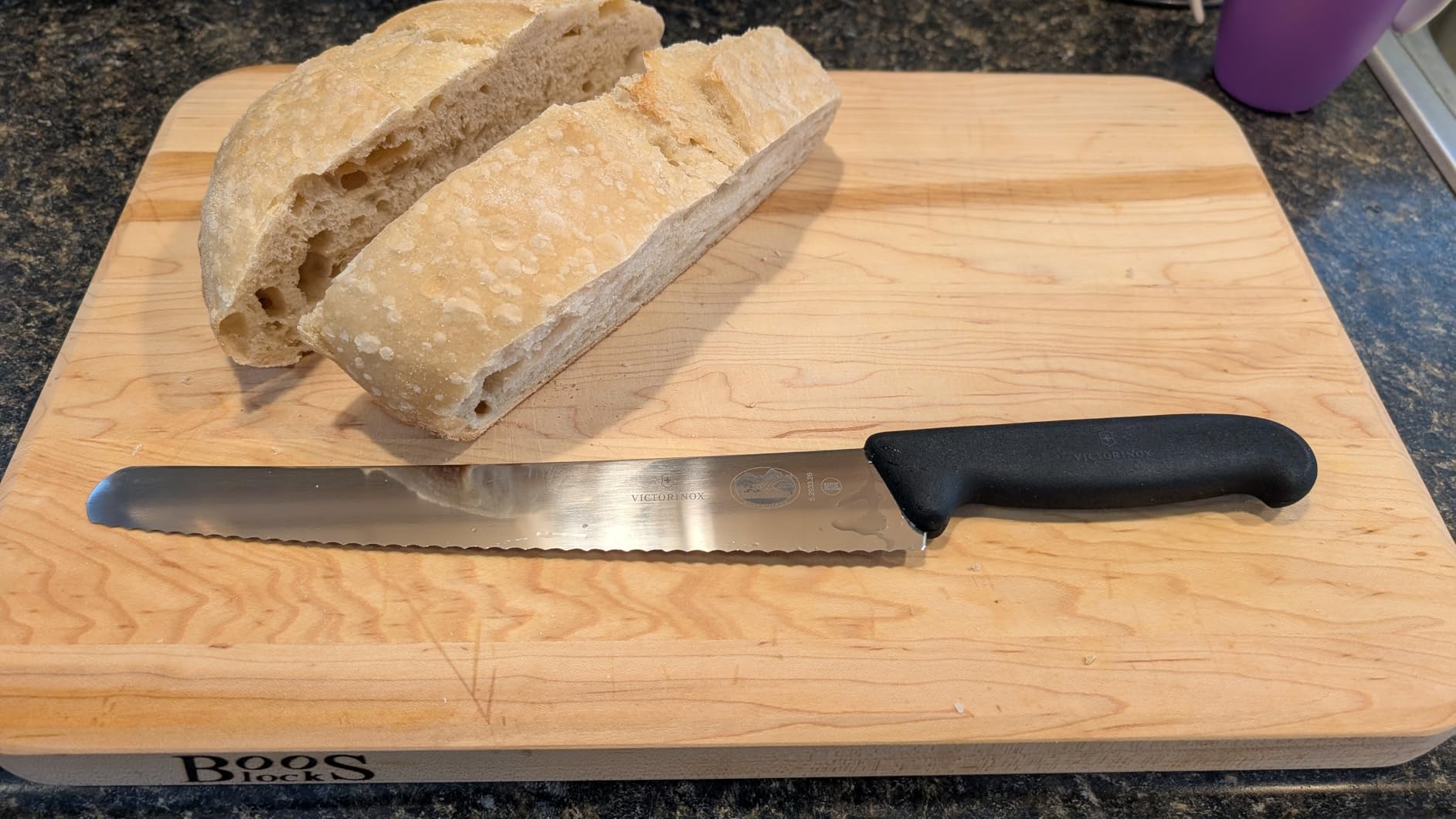 Victorinox 10.25 Inch Fibrox Bread Knife with Ultra-Sharp Serrated Edge, Black - Customer Photo 1