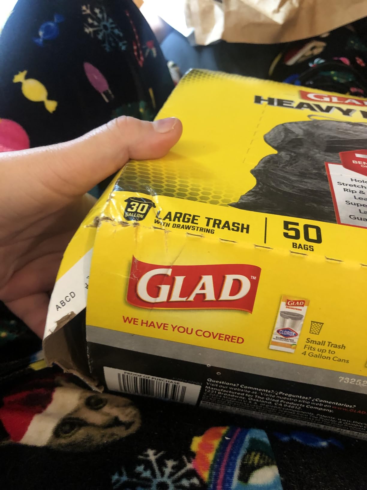 Glad Large 30 Gallon Trash Bags, Unscented Heavy Duty Garbage Bags, Forceflex with Drawstring, 50 Count (Packaging May Vary) Customer Review Glad Large 30 Gallon Trash Bags, Unscented Heavy Duty Garbage Bags, Forceflex with Drawstring, 50 Count (Packaging May Vary) - Customer Photo 1