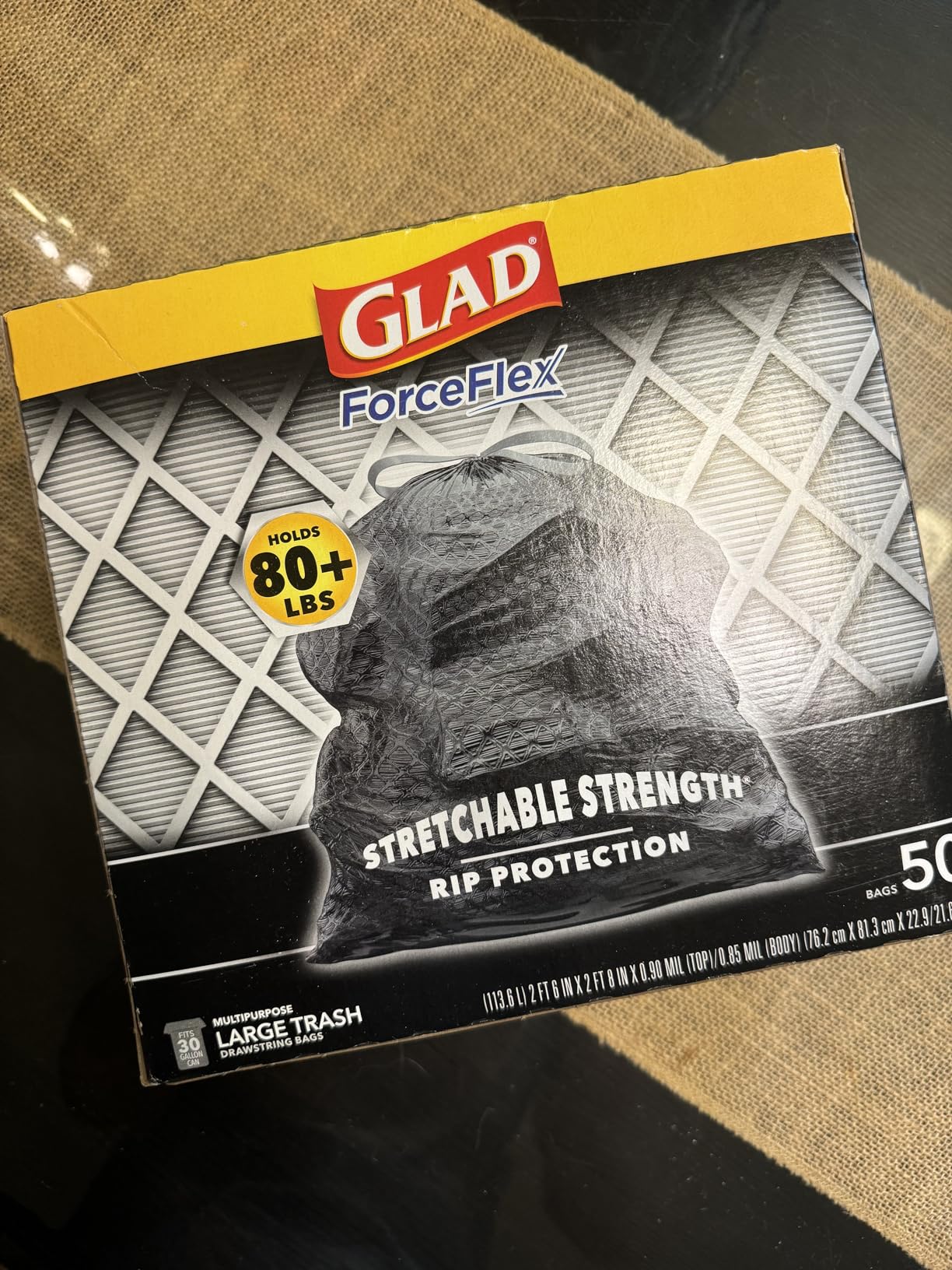 Glad Large 30 Gallon Trash Bags, Unscented Heavy Duty Garbage Bags, Forceflex with Drawstring, 50 Count (Packaging May Vary) Customer Review Glad Large 30 Gallon Trash Bags, Unscented Heavy Duty Garbage Bags, Forceflex with Drawstring, 50 Count (Packaging May Vary) - Customer Photo 4