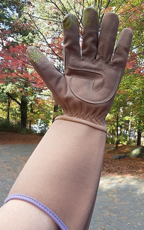 Magid Glove & Safety Professional Rose Pruning Thorn Resistant Gardening Gloves with Long Forearm Protection for Women (BE195TM) - Puncture Resistant, Medium (1 Pair), Brown & Purple - Customer Photo 2