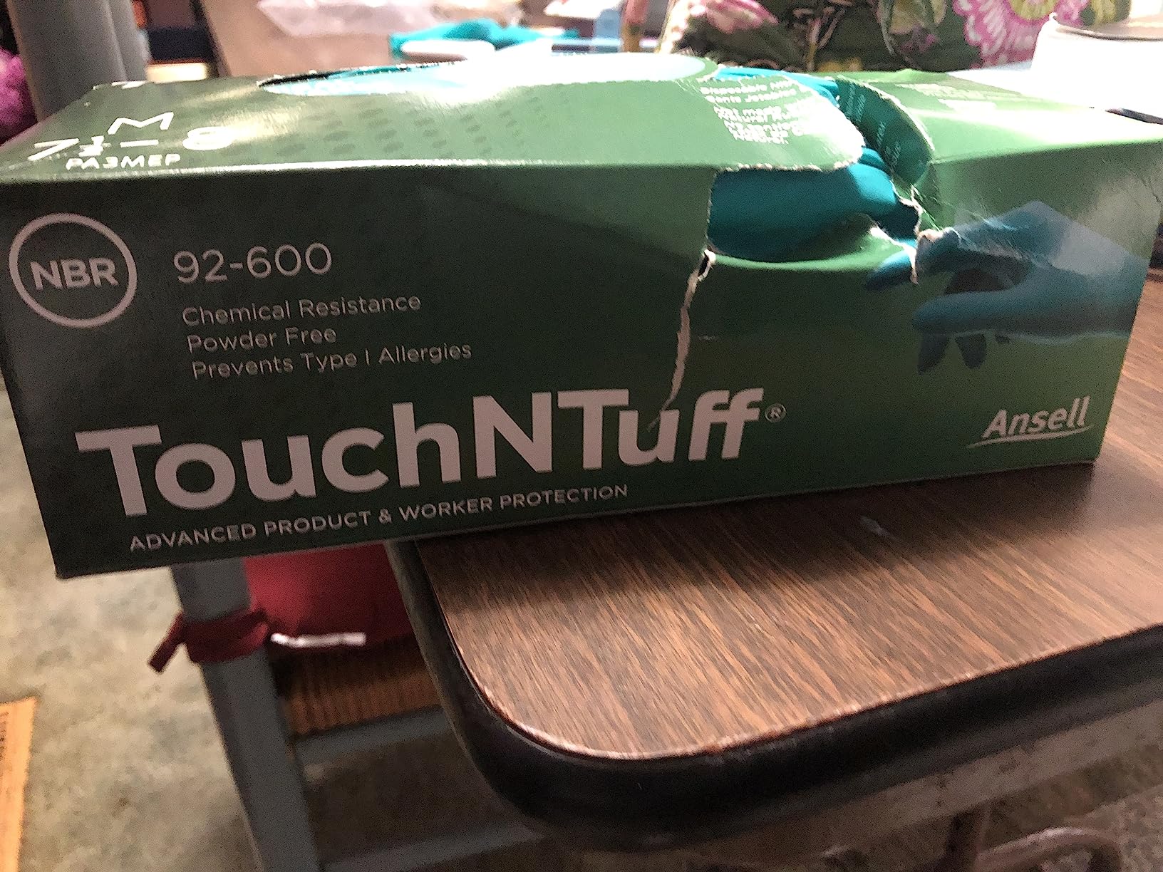 TouchNTuff 92-600 Nitrile Gloves - Disposable, Chemical Splash Resistant, Size Large. - Customer Photo 2