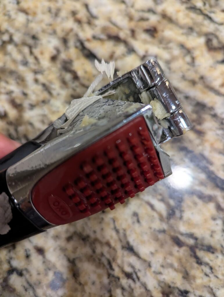 OXO Good Grips Heavy Duty Garlic Press, Die-Cast Zinc, Black Customer Review Best Garlic Press