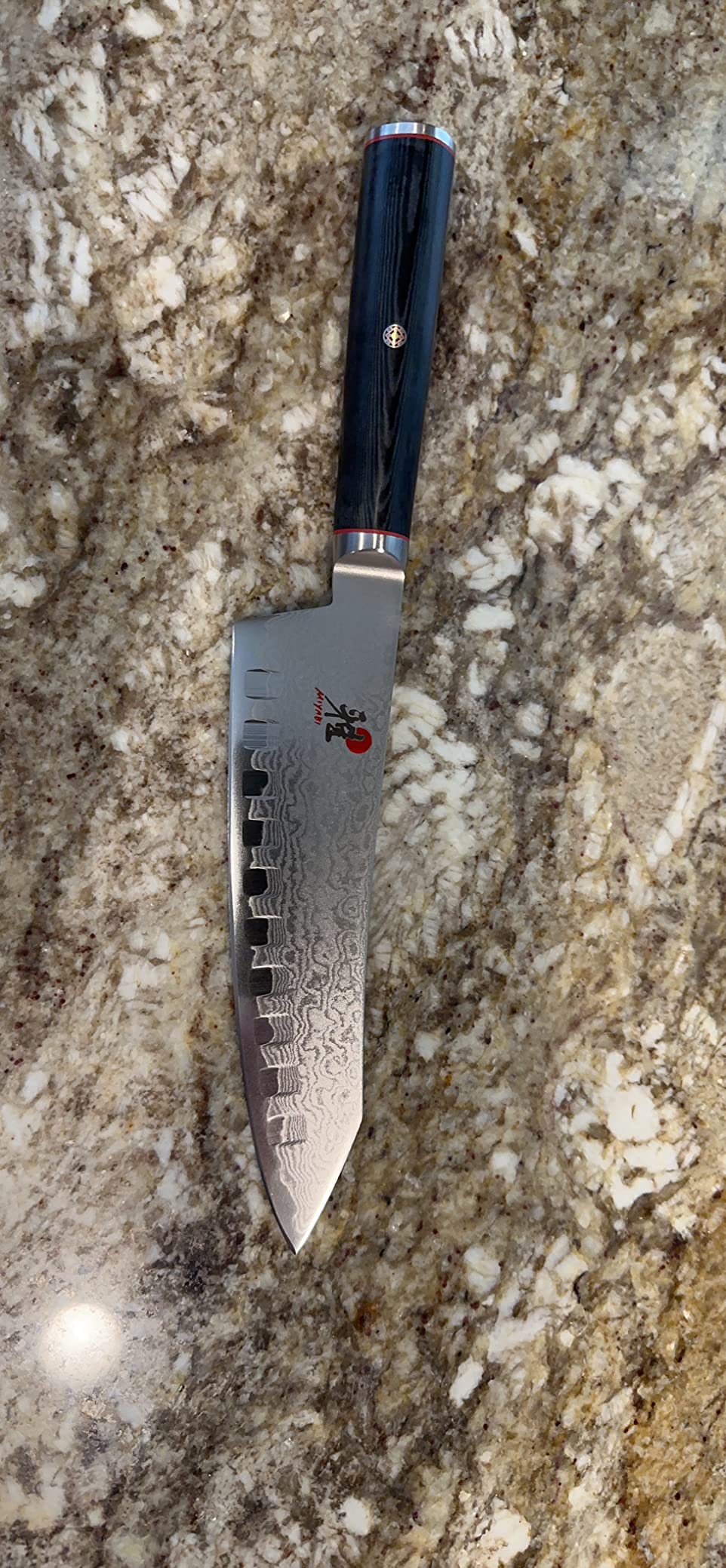 MIYABI Kaizen 7-inch Hollow Edge Rocking Santoku Knife Customer Review MIYABI Kaizen 7-inch Hollow Edge Rocking Santoku Knife - Customer Photo 1