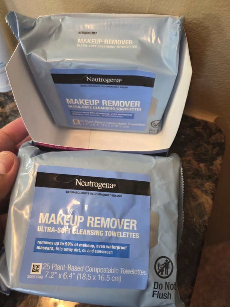 Neutrogena Makeup Remover Wipes Micellar Alcohol-Free Face Towelettes Remove Waterproof Mascara & Oil, Compostable 100% Plant-Based Cloth, Dermatologist & Ophthalmologist Tested, Twin Pack 2 x 25 ct Customer Review Best Cleansing Wipes