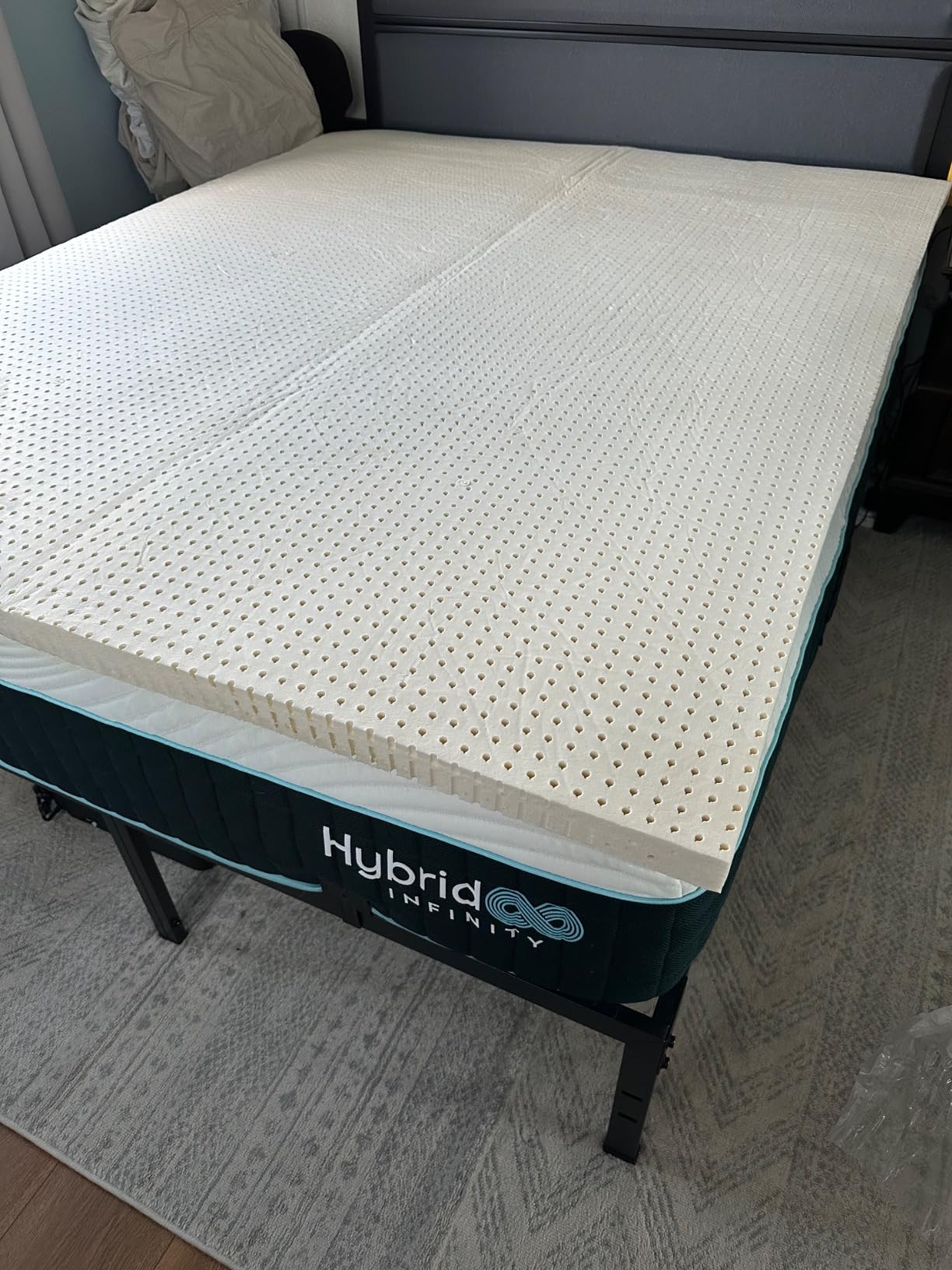Pure Green Natural Latex Mattress Topper - Soft - 2 Inch - Queen Size (GOLS Certified Organic) Customer Review Pure Green Natural Latex Mattress Topper - Soft - 2 Inch - Queen Size (GOLS Certified Organic) - Customer Photo 2