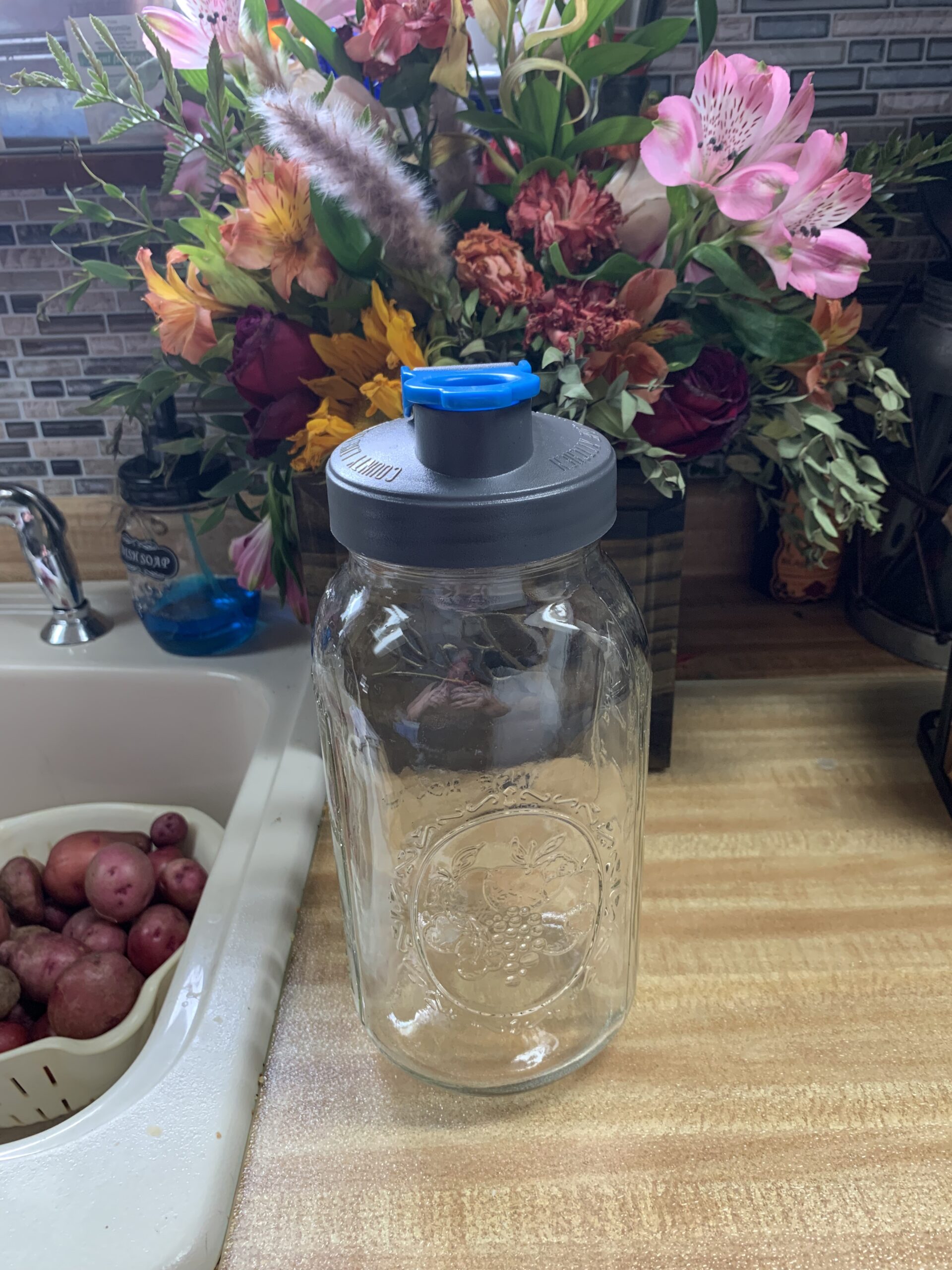 Ball 64oz Wide Mouth Half Gallon Mason Jar Customer Review Ball 64oz Wide Mouth Half Gallon Mason Jar - Customer Photo 2