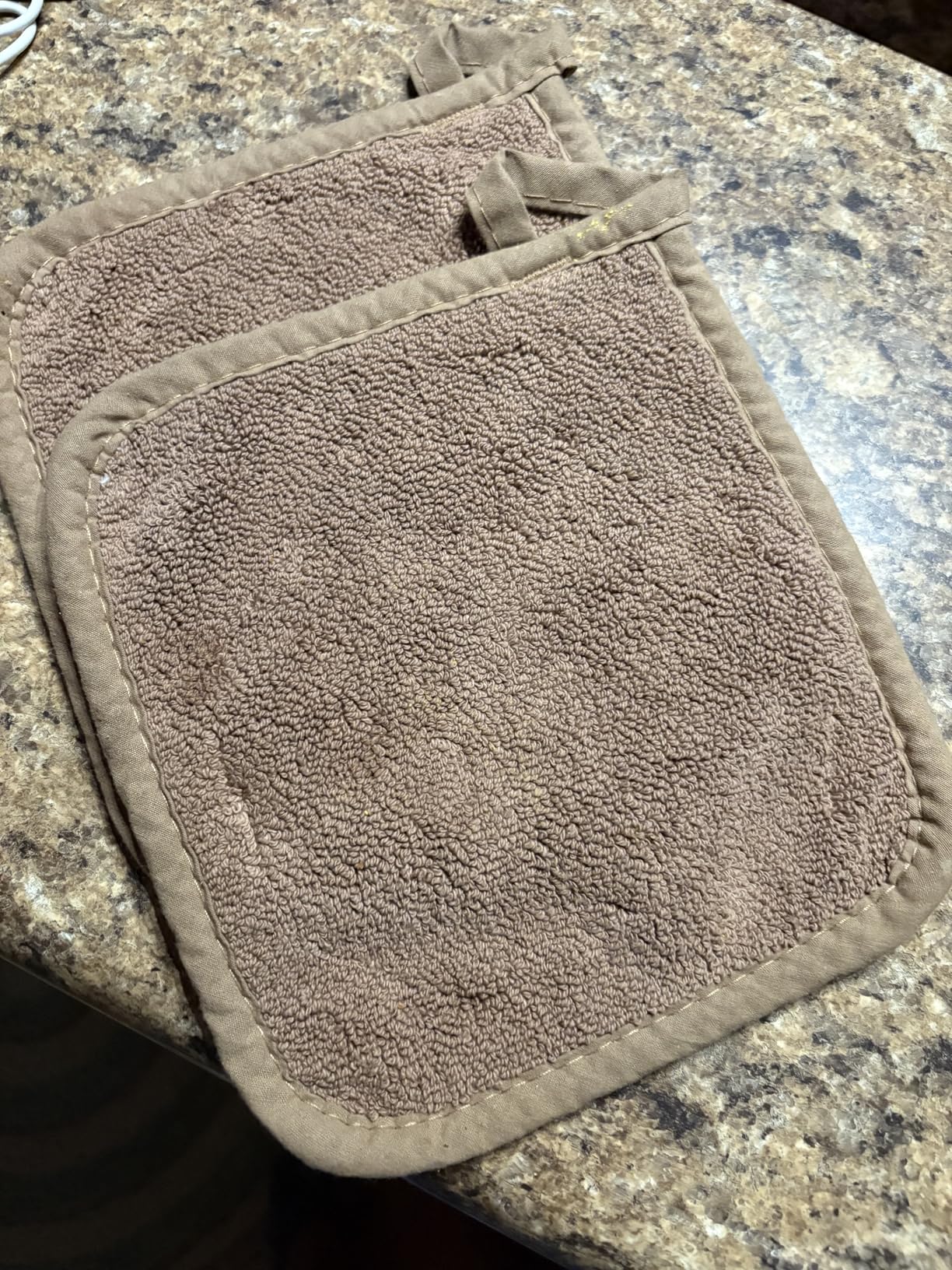 RITZ Terry Potholder & Hot Pad: Unparalleled Heat Resistant, Durable 100% Cotton – Ergonomically Designed for Optimal Grip – Easy-Care Machine Washable – 2-Pack, Graphite Customer Review RITZ Terry Potholder & Hot Pad: Unparalleled Heat Resistant, Durable 100% Cotton – Ergonomically Designed for Optimal Grip – Easy-Care Machine Washable – 2-Pack, Graphite - Customer Photo 2