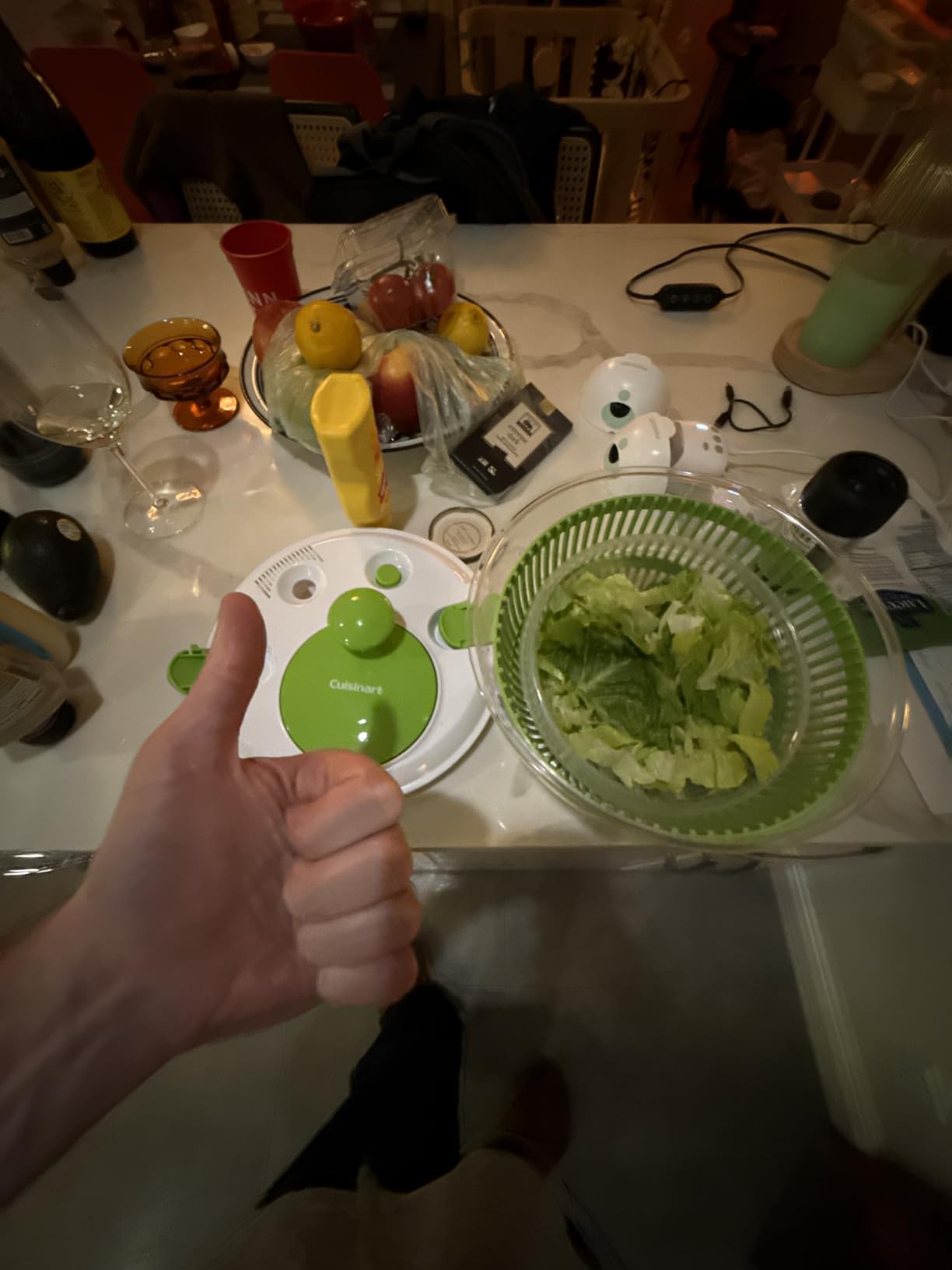 Cuisinart Salad Spinner- Wash, Spin & Dry Salad Greens, Fruits & Vegetables, 3qt, CTG-00-SSAS - Customer Photo 1