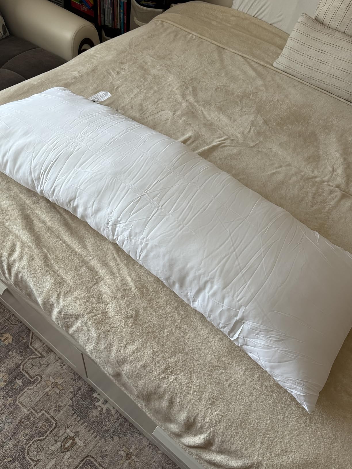 Utopia Bedding Full Body Pillow for Adults (White, 20 x 54 Inch), Long Pillow Insert for Sleeping, Ideal for Side Sleepers - Customer Photo 1