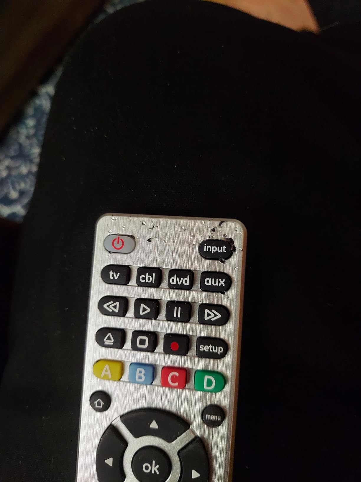 GE 4-Device Universal Remote Control, Designer Series, Brushed Nickel/Silver, 33709 - Customer Photo 5