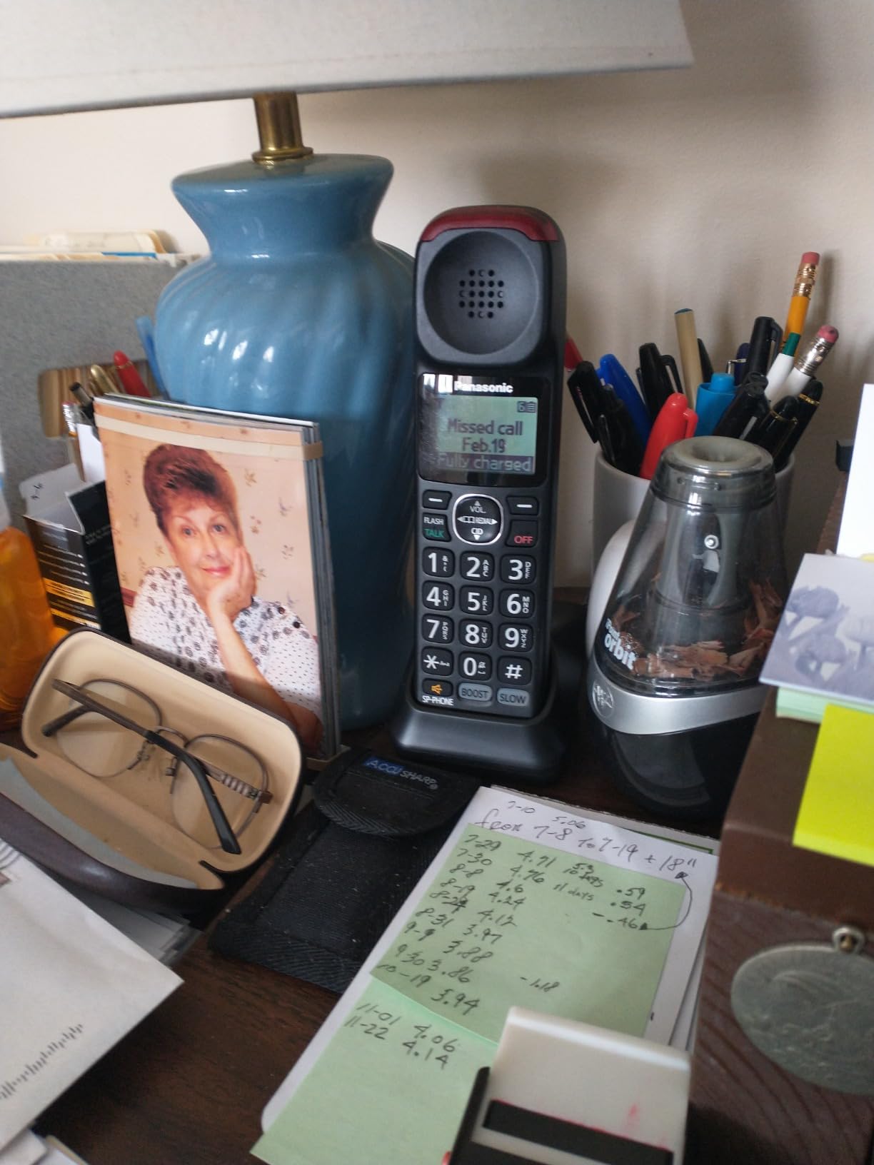 Panasonic Cordless Phone, 1 Handset Amplified Wireless Phone with Slow Talk, 40dB Volume Boost, 100dB Loud Visual Ringer, Hearing Aid Compatibility, Large Screen & Backlit Keypad - KX-TGM420W (White) - Customer Photo 1