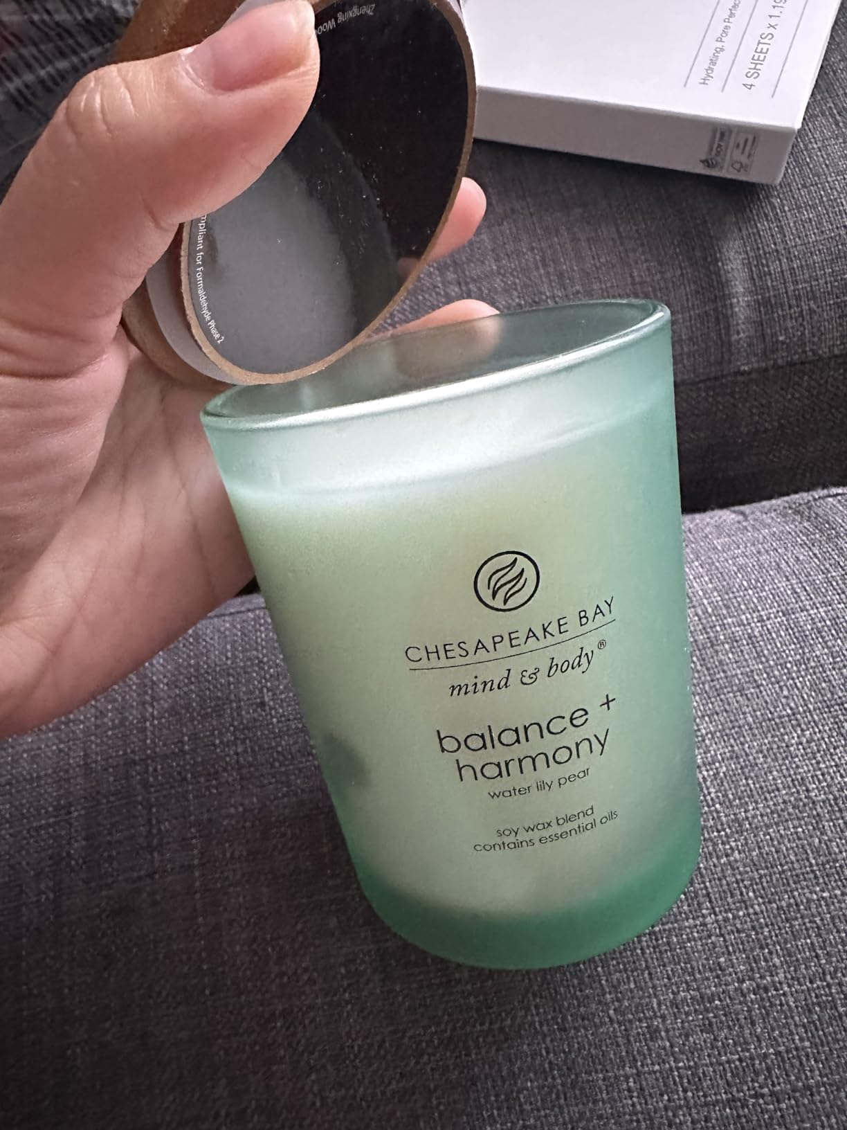 Chesapeake Bay Balance + Harmony Scented Candle Water Lily Pear Fragrance 50 Hours Burn Time Warm & Decorative Soy Wax Blend - Customer Photo 2