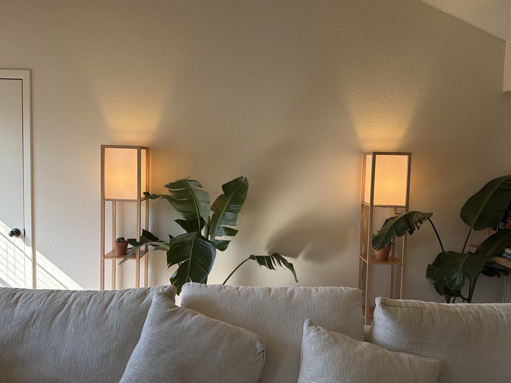 Brightech Maxwell - Modern Shelf Floor Lamp with Lamp Shade & Warm White LED Bulb, Corner Display Floor Lamp with Shelves for Living Room, Bedroom, Nightstand Office, Home Decor Storage - Natural Wood Customer Review Brightech Maxwell - Modern Shelf Floor Lamp with Lamp Shade & Warm White LED Bulb, Corner Display Floor Lamp with Shelves for Living Room, Bedroom, Nightstand Office, Home Decor Storage - Natural Wood - Customer Photo 2