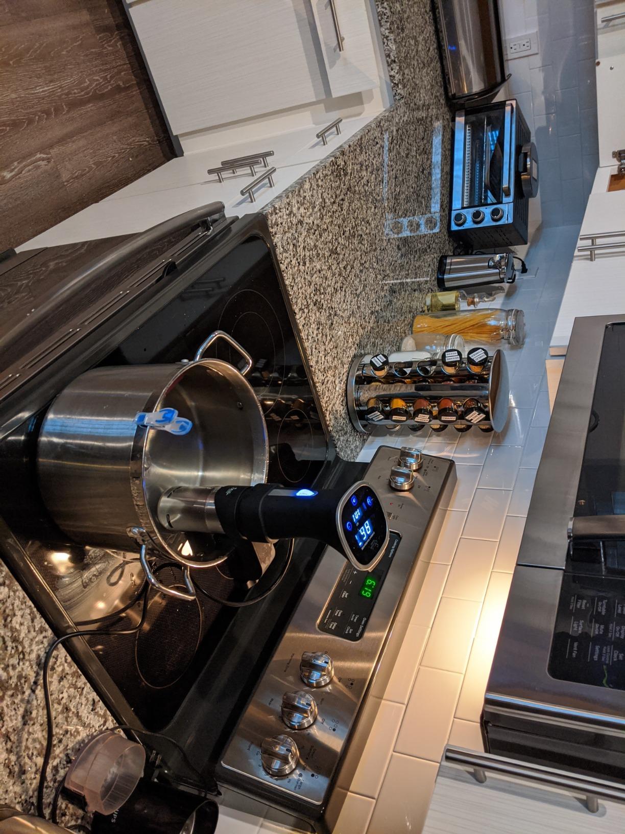 Monoprice Sous Vide Immersion Cooker 800W - With Adjustable Clamp And Digital LED Touch Screen, Easy To Clean, Black and Silver - Strata Home Collection - Customer Photo 2