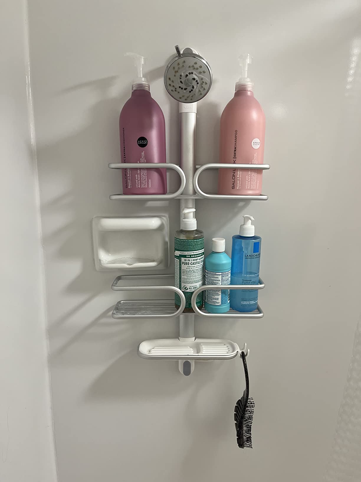 OXO Good Grips 3-Tier Aluminum Shower Caddy Customer Review OXO Good Grips 3-Tier Aluminum Shower Caddy - Customer Photo 1