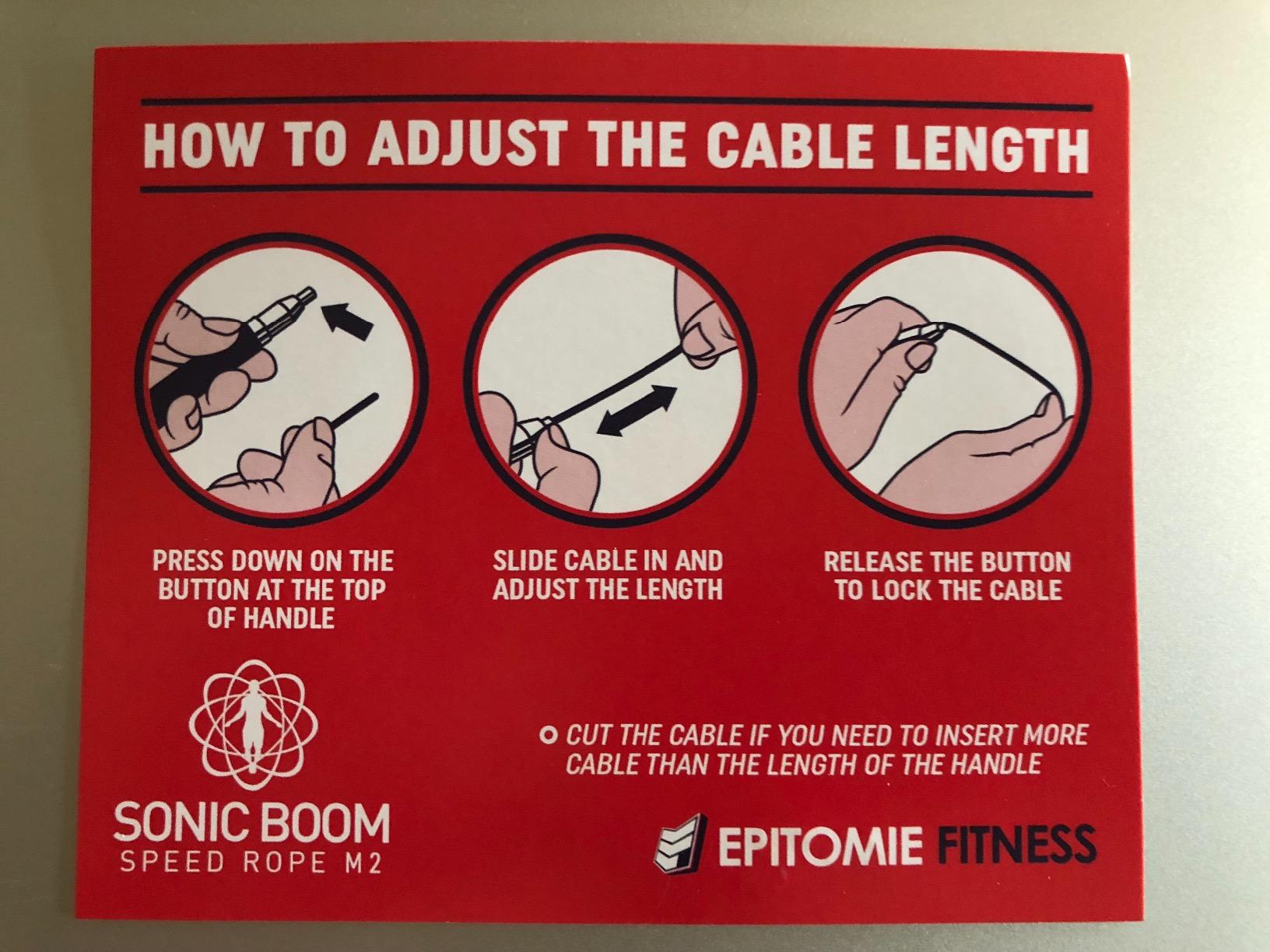 Epitomie Fitness Sonic Boom M2 High Speed Jump Rope - Patent Pending Self-Locking, Screw-Free Design – Weighted, 360 Degree Spin, Silicone Grip with 2 Speed Rope Cables for Home Workout, & More customer photo 1