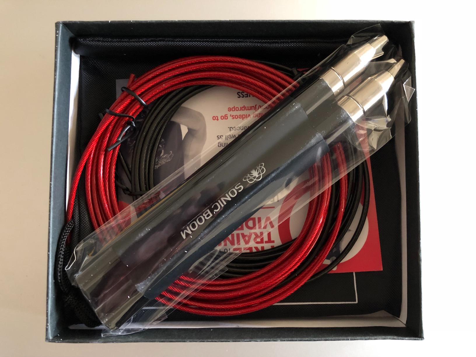 Epitomie Fitness Sonic Boom M2 High Speed Jump Rope - Patent Pending Self-Locking, Screw-Free Design – Weighted, 360 Degree Spin, Silicone Grip with 2 Speed Rope Cables for Home Workout, & More customer photo 2