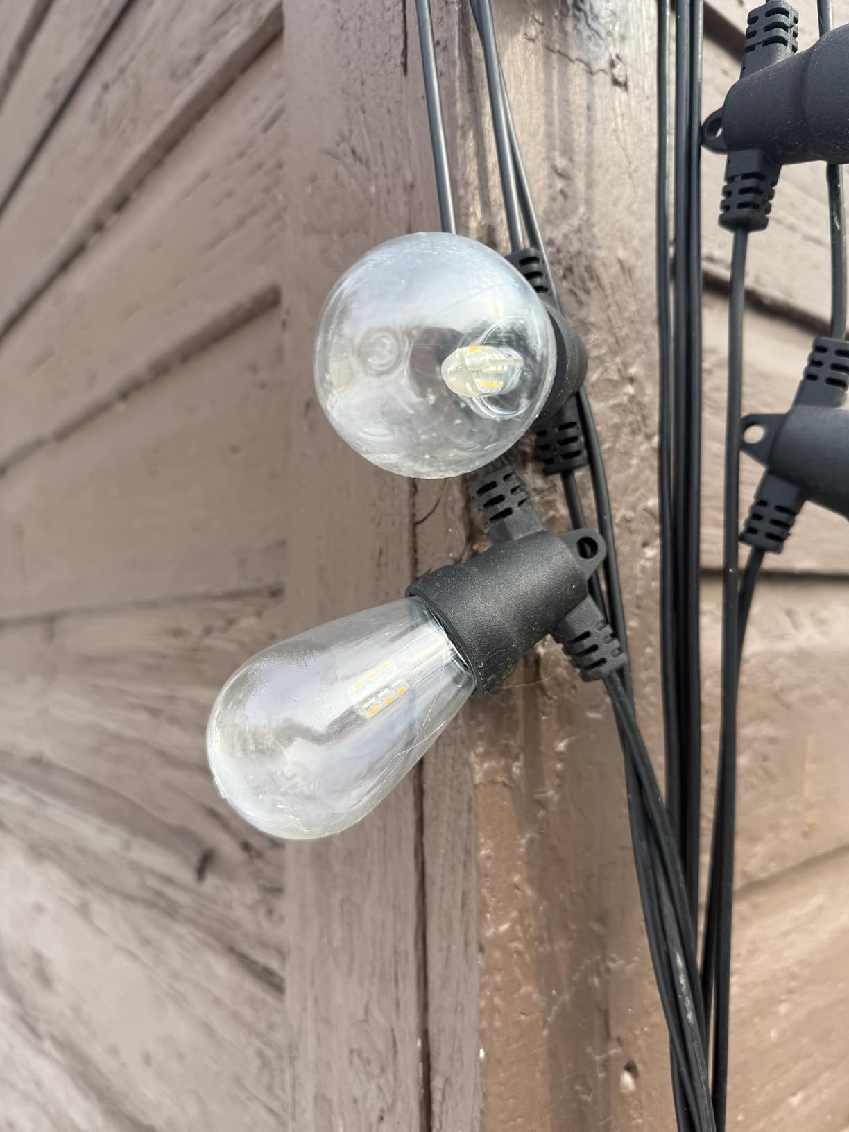 Brightech Ambience Pro Solar Powered Outdoor String Lights -27 ft Commercial Grade Waterproof Edison Patio Lights, Shatterproof LED String Lights for Outside, Porch - 12 Bulbs, 1W Soft White customer photo 1