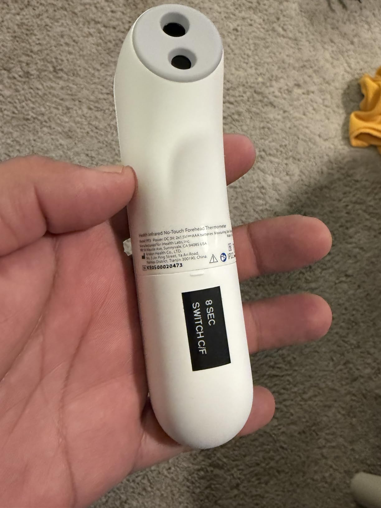 iHealth No-Touch Forehead Thermometer for Adults, Kids, Babies PT3 customer photo 2