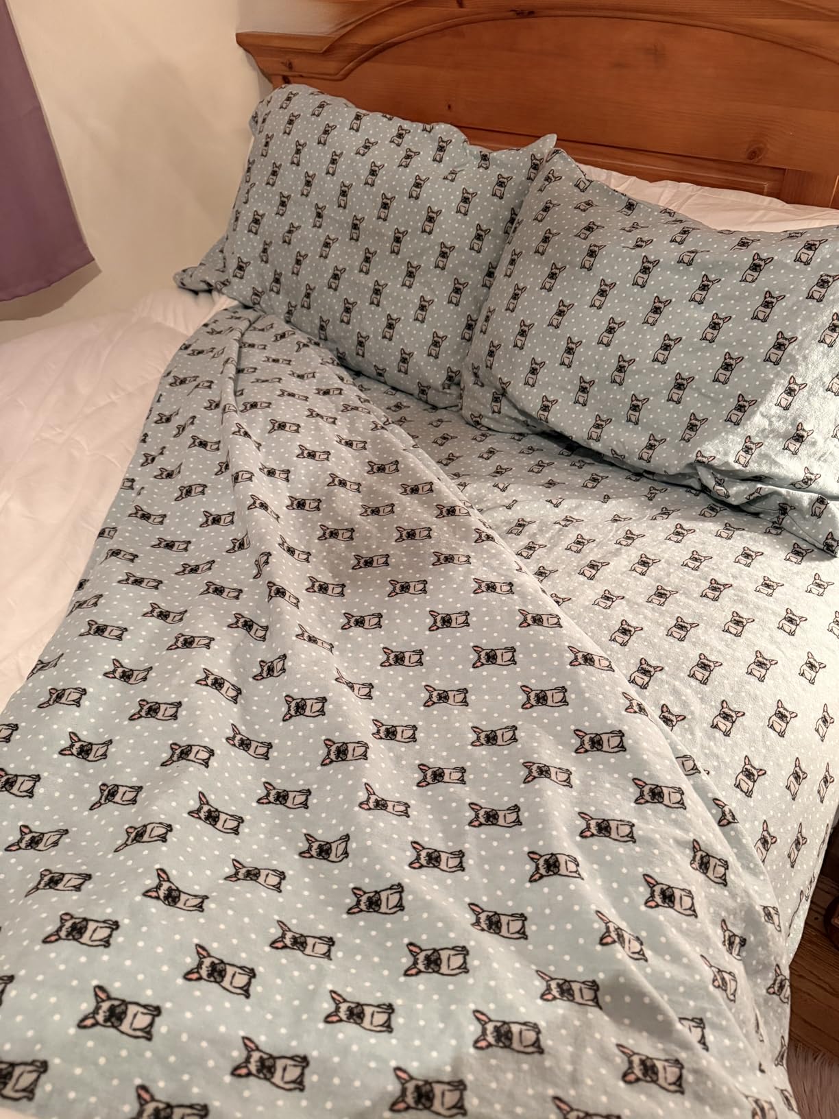True North by Sleep Philosophy Flannel Sheets Queen Size, Cozy 100% Cotton Flannel Bed Sheets - Multi Leaves - Customer Photo 1