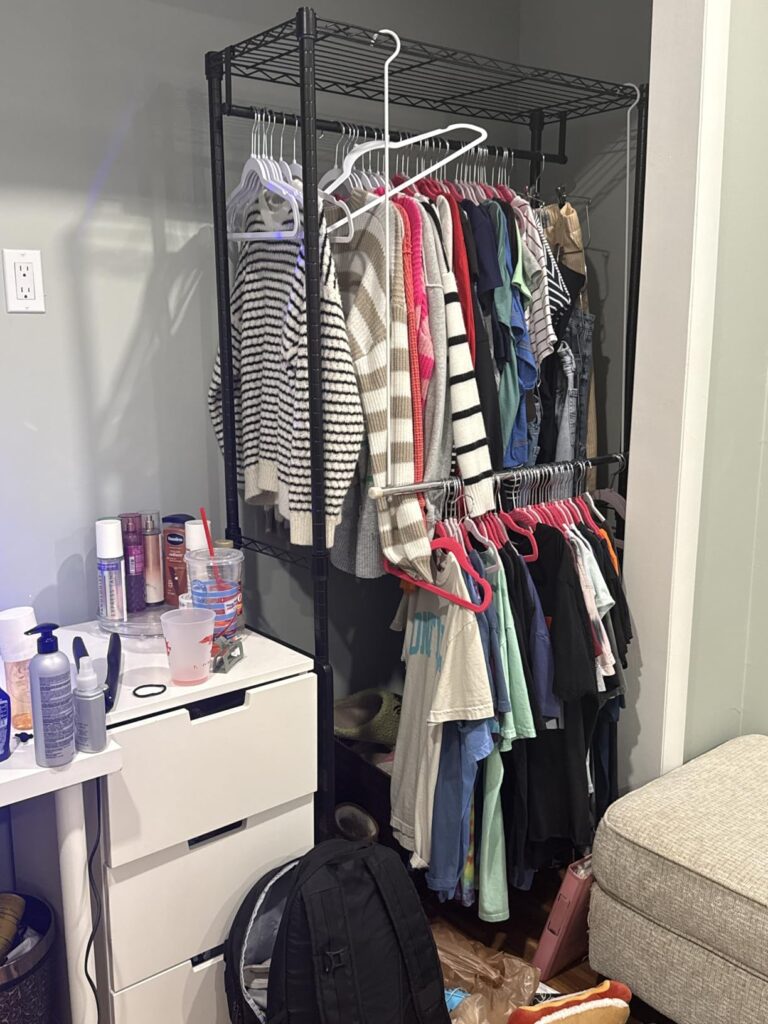 Amazon Basics Adjustable, Double Hanging Rod Garment Rolling Closet Organizer Rack with Wheels, Heavy Duty, Black, 36'' x 14'' x 72'' Customer Review Best Clothes Rack