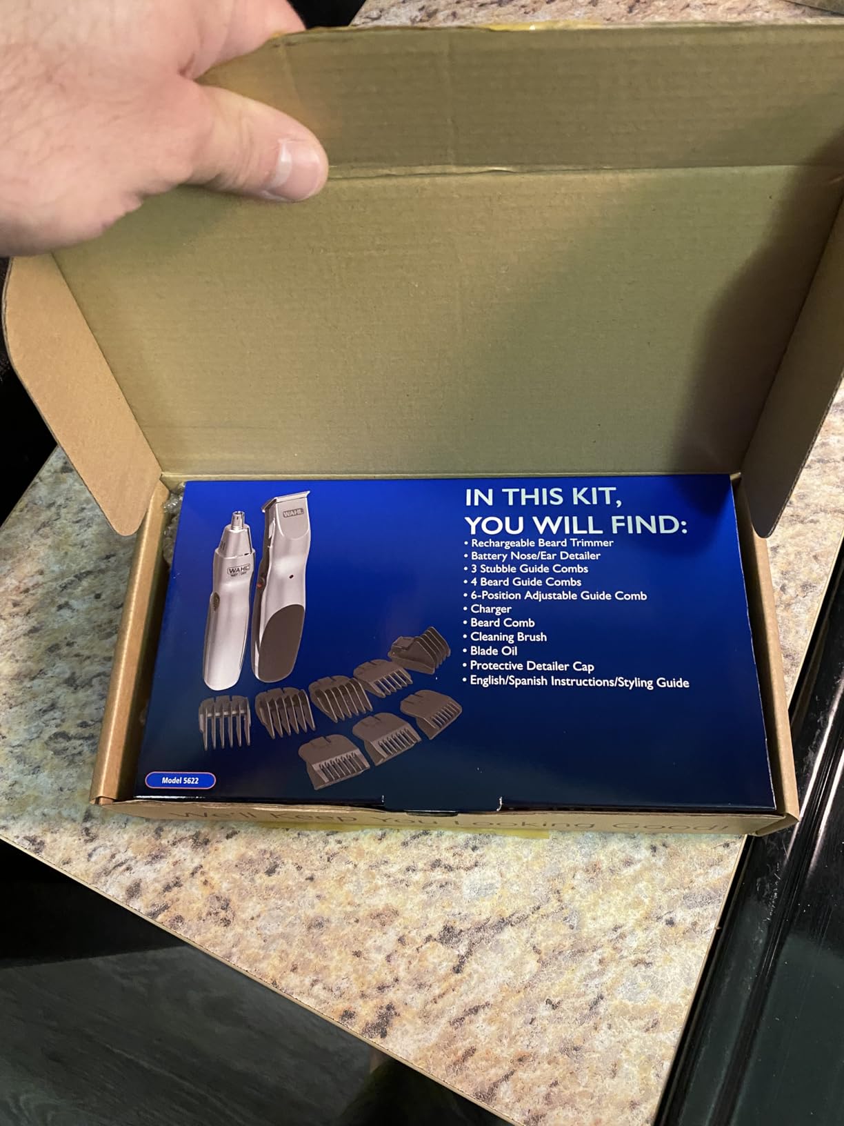 Wahl Groomsman Rechargeable Beard Trimmer kit for Mustaches, Nose Hair, and Light Detailing and Grooming with Bonus Wet/Dry Battery Nose Trimmer – Model 5622v Customer Review Wahl Groomsman Rechargeable Beard Trimmer kit for Mustaches, Nose Hair, and Light Detailing and Grooming with Bonus Wet/Dry Battery Nose Trimmer – Model 5622v - Customer Photo 2