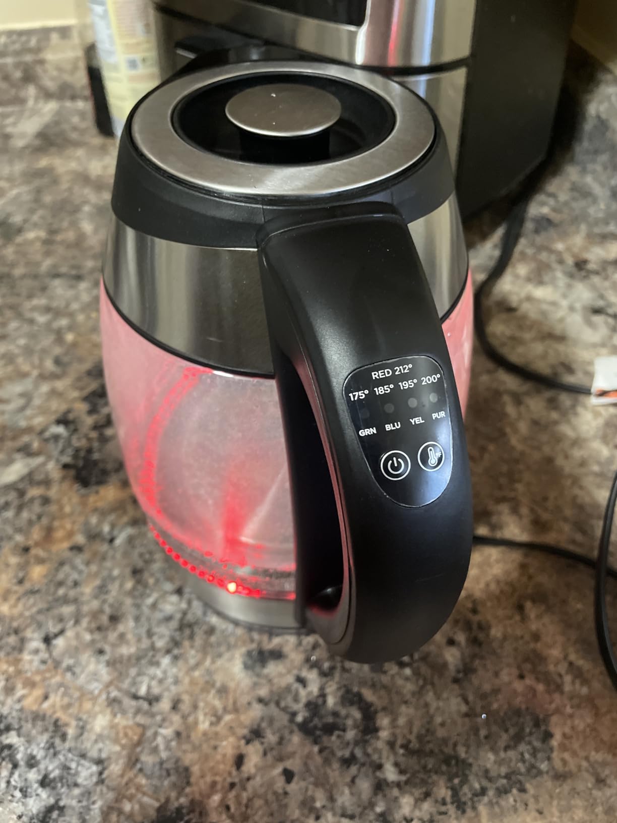 Chefman Electric Kettle with Temperature Control, 5 Presets LED Indicator Lights, Removable Tea Infuser, Glass Tea Kettle & Hot Water Boiler, 360° Swivel Base, BPA Free, Stainless Steel, 1.8 Liters customer photo 2