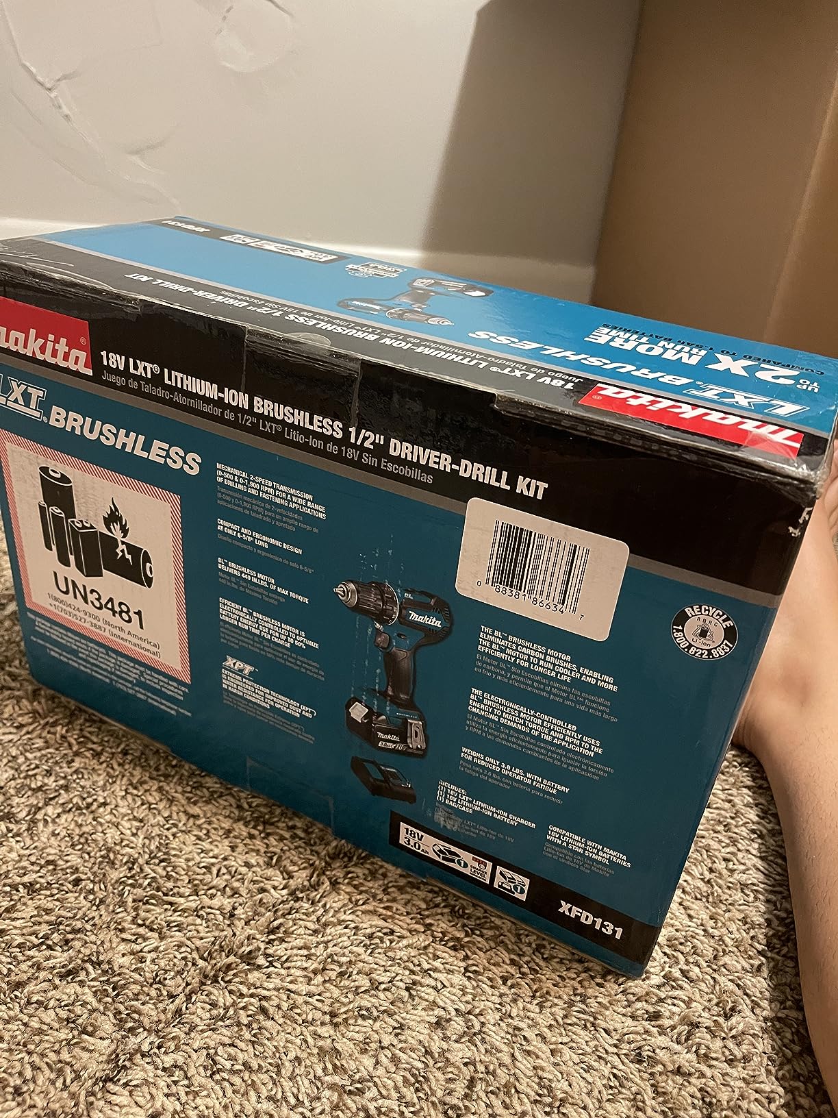 Makita XFD131 18V LXT® Lithium-Ion Brushless Cordless 1/2