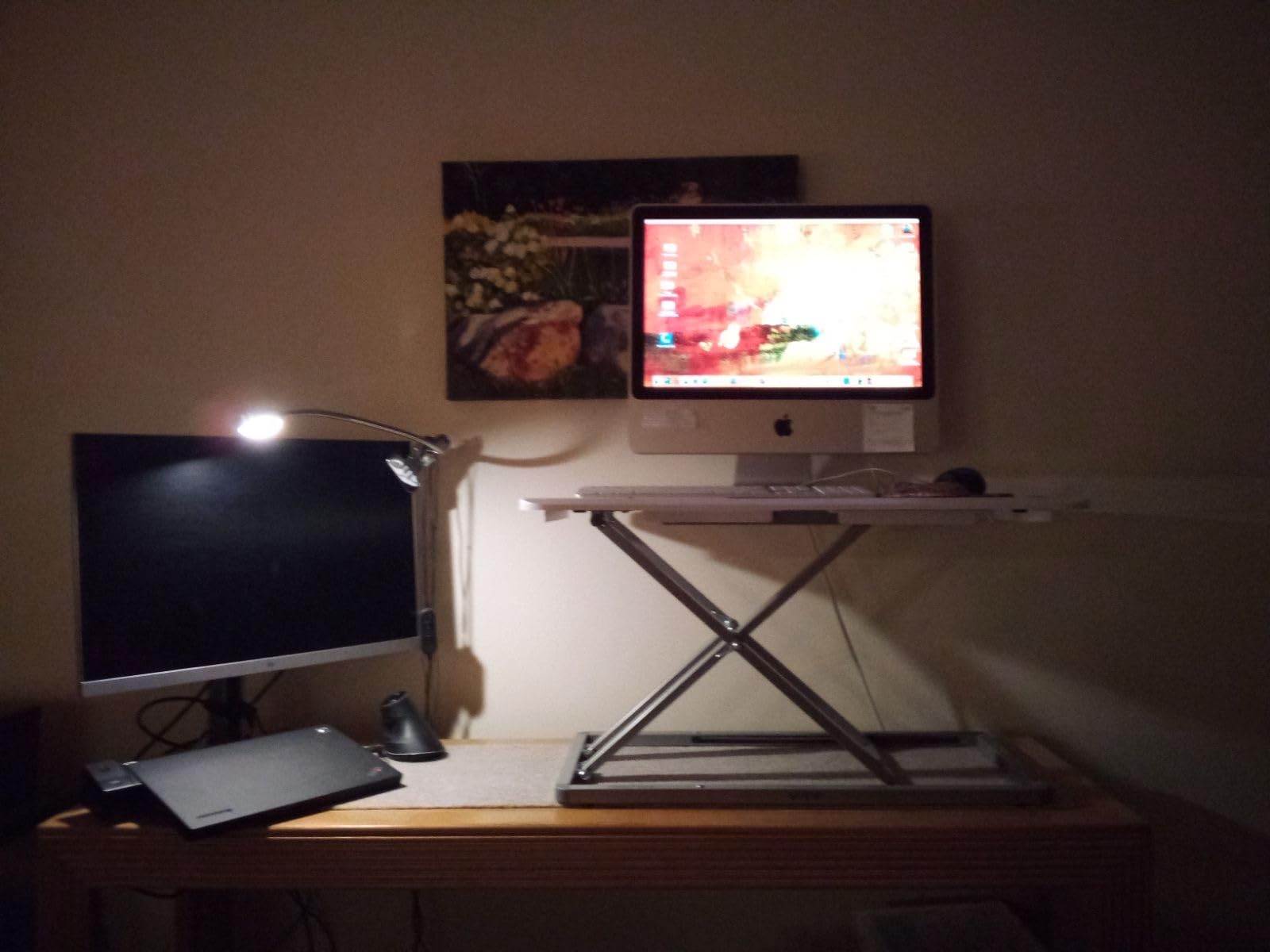 VIVO Economy Single Top Height Adjustable 29 inch Standing Desk Converter, Sit Stand Tabletop Monitor and Laptop Riser Platform Workstation, DESK-V000U Customer Review VIVO Economy Single Top Height Adjustable 29 inch Standing Desk Converter, Sit Stand Tabletop Monitor and Laptop Riser Platform Workstation, DESK-V000U - Customer Photo 2