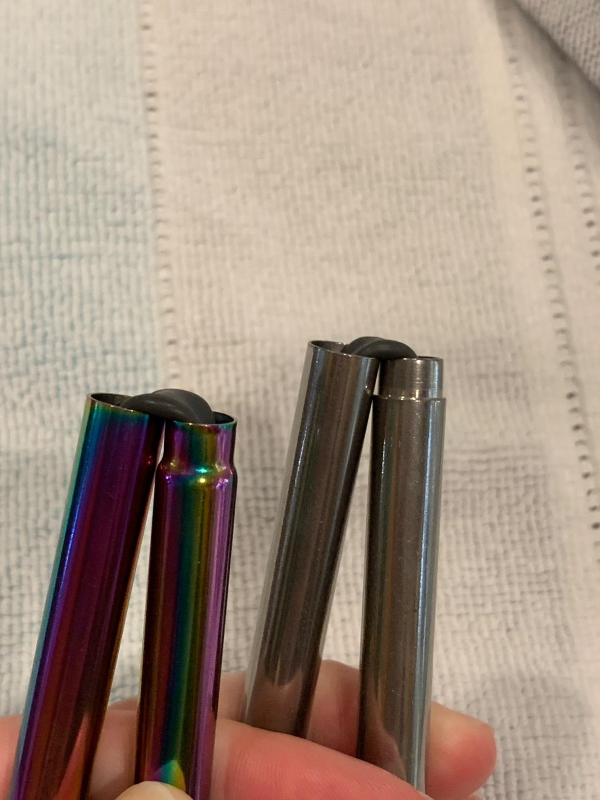 FinalStraw Collapsible, Reusable, Metal Straw | Travel Case, Cleaning Tool | Easy to Clean | Stainless Steel and 100% Silicon Tips | Eco-Friendly | Healthy Coral Case, Rainbow Stainless Steel - Customer Photo 1