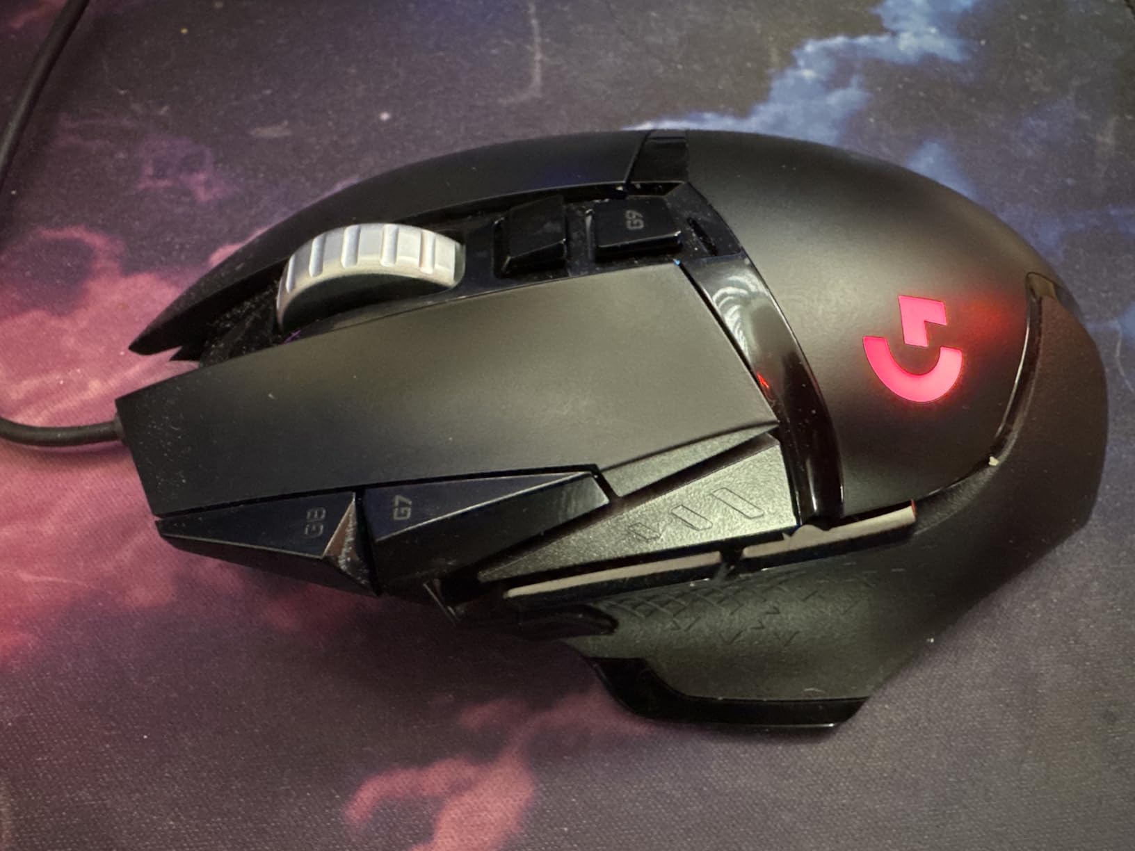 Logitech G502 Lightspeed Wireless Gaming Mouse with Hero 25K Sensor, PowerPlay Compatible, Tunable Weights and Lightsync RGB - Black customer photo 1
