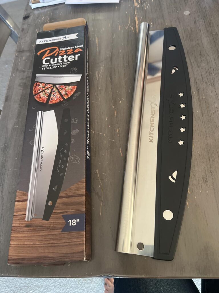 KitchenStar 16-Inch Pizza Cutter Rocker Blade - Sharp Stainless Steel Slicer Knife, Protective Cover, Dishwasher Safe, Large - Professional Pizza Oven Accessories Customer Review Best Pizza Cutter