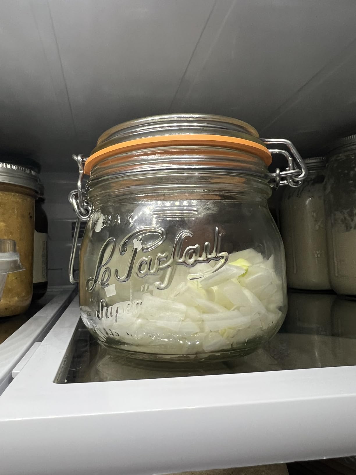 Le Parfait Super Jar - 500mL French Glass Canning Jar w/Round Body, Wide Mouth, Airtight Lid - Clear Glass Jar (16oz/Pint, 1 pk) Customer Review Le Parfait Super Jar - 500mL French Glass Canning Jar w/Round Body, Wide Mouth, Airtight Lid - Clear Glass Jar (16oz/Pint, 1 pk) - Customer Photo 2