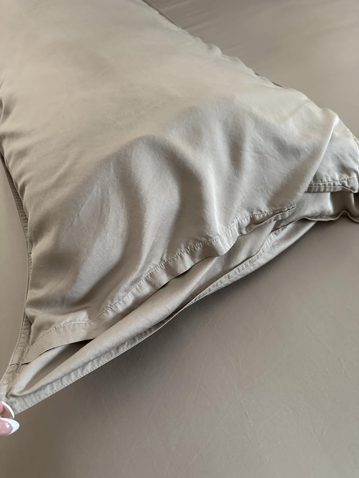 Pure Bamboo Queen Sheets, Genuine 100% Organic Viscose Derived from Bamboo Bed Sheet Set, Luxuriously Soft & Cooling, Double Stitching, 2 Year Quality Promise (Queen, Charcoal) - Customer Photo 1