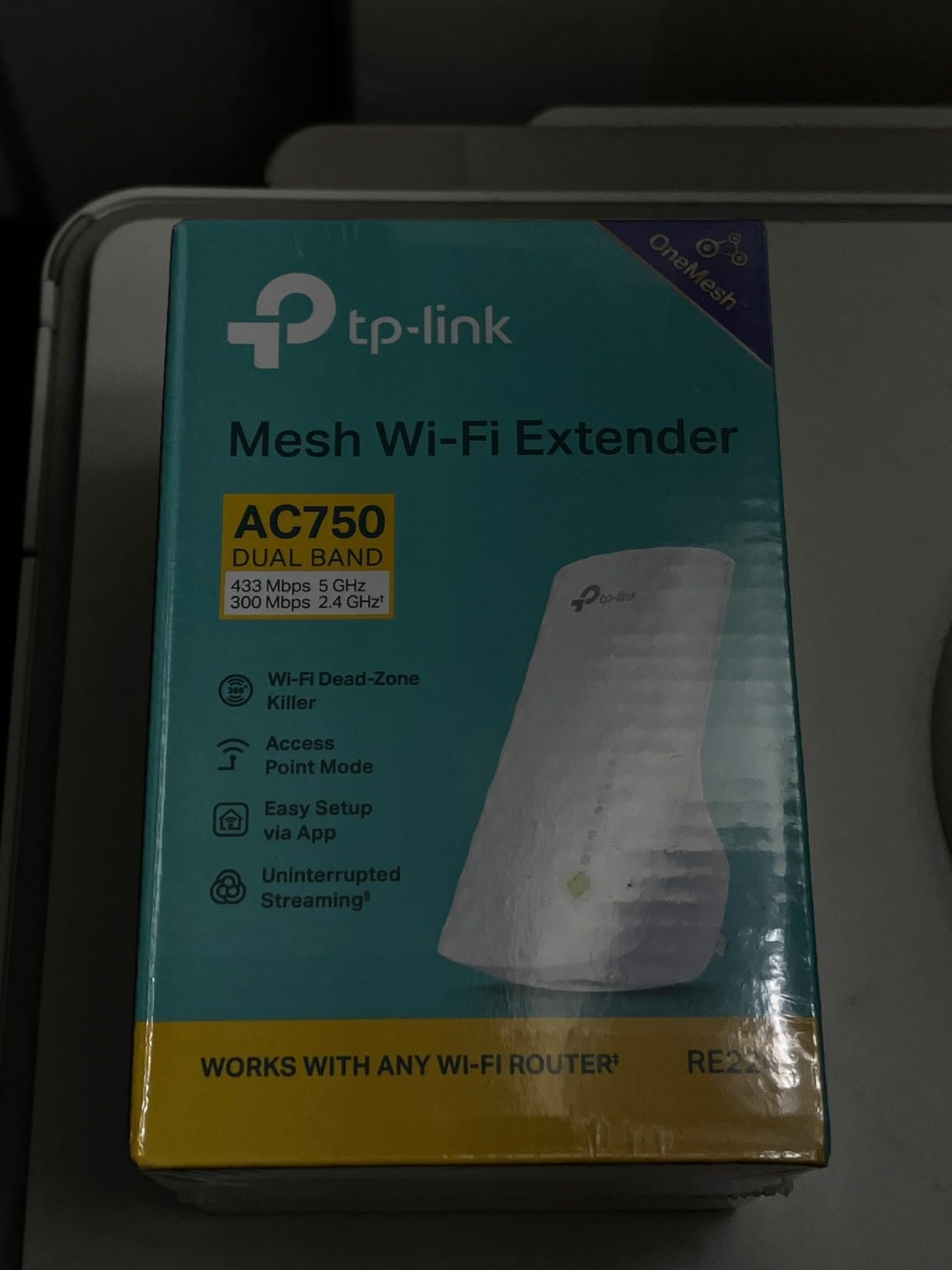 TP-Link WiFi Extender with Ethernet Port, Dual Band 5GHz/2.4GHz, Up to 44% More Bandwidth Than Single Band, Covers Up to 1200 Sq.ft and 30 Devices, Signal Booster Amplifier Supports OneMesh (RE220) customer photo 1