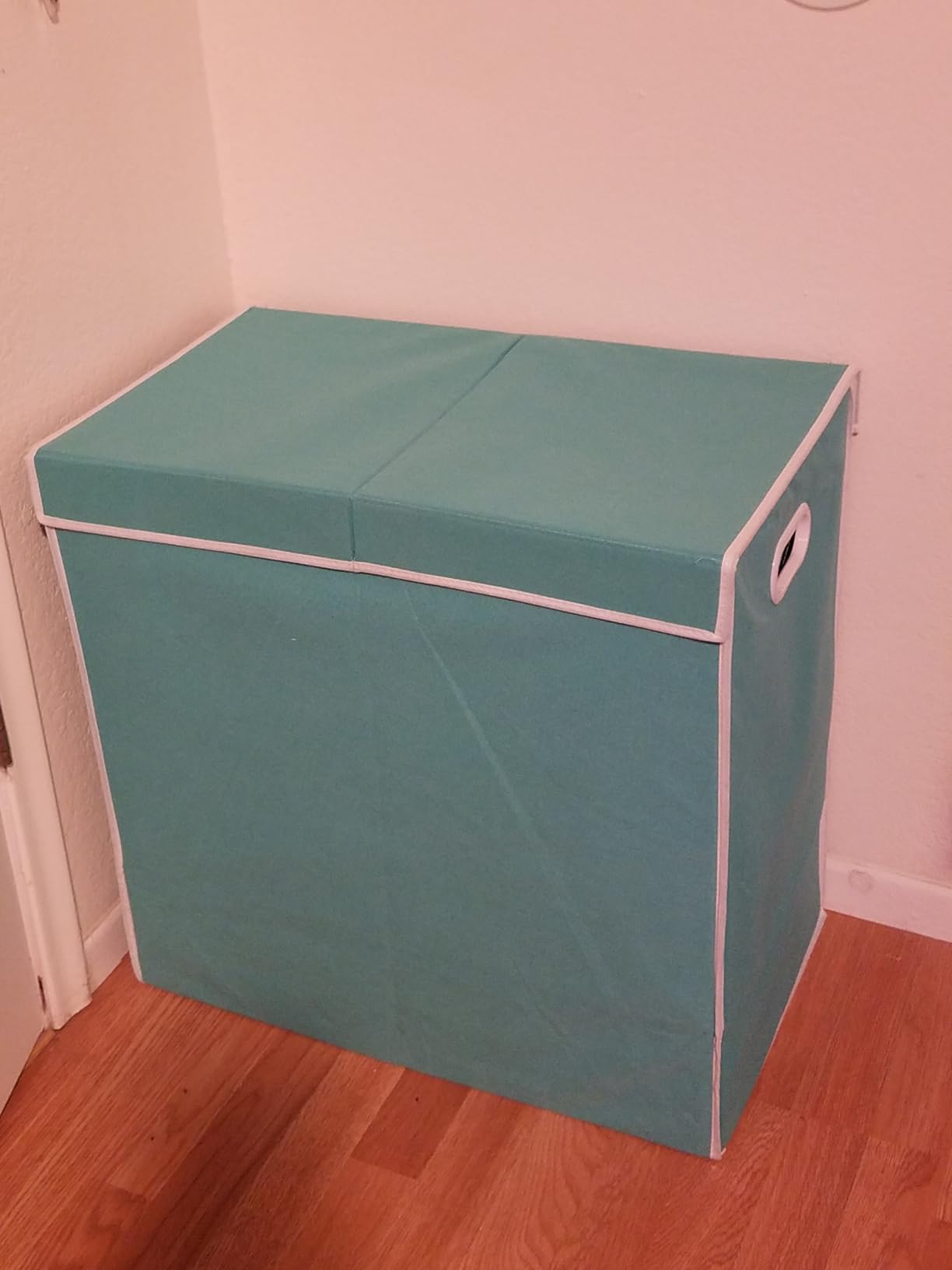 Simple Houseware Double Laundry Hamper with Lid and Removable Bags, Black Customer Review Simple Houseware Double Laundry Hamper with Lid and Removable Bags, Black - Customer Photo 2