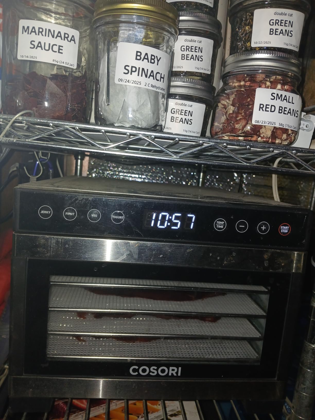 Cosori Food Dehydrator, Bigger Than 7 Trays with Large 6.5 ft² Drying Space | 95-165°F Precision Control, 600W Faster Drying, Horizontal Airflow, Quiet Operation under 48 dB, 48H Timer, Stainless Steel customer photo 1