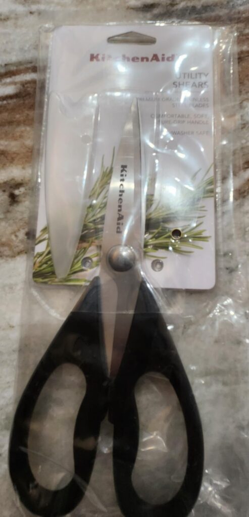 KitchenAid All Purpose Kitchen Shears with Protective Sheath Durable Stainless Steel Scissors, Dishwasher Safe, Soft Grip Comfort Handle, 8.72 Inch, Black Customer Review Best Kitchen Shears