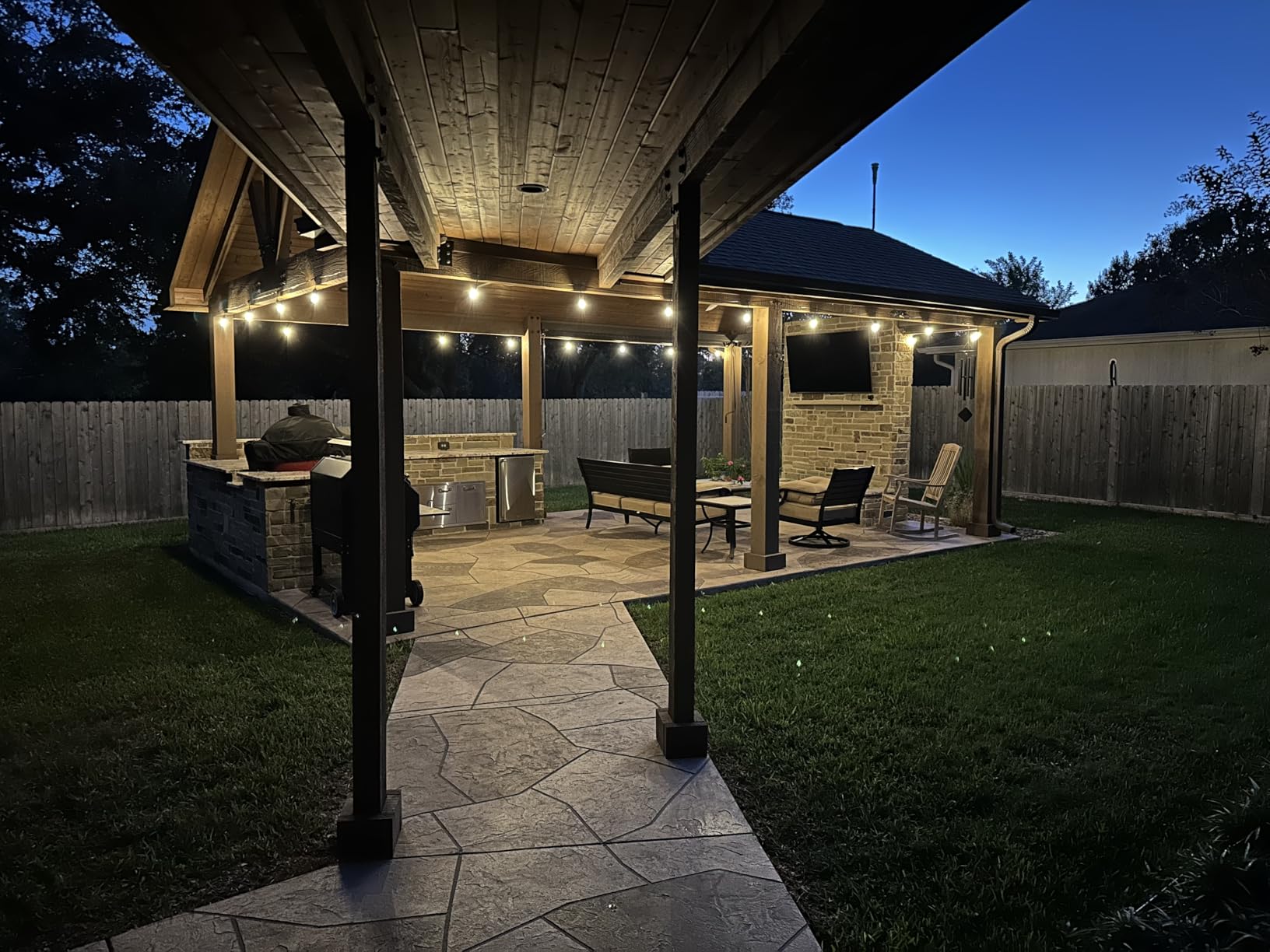 addlon LED Outdoor String Lights 48FT Edison Vintage Weatherproof ETL customer photo 1