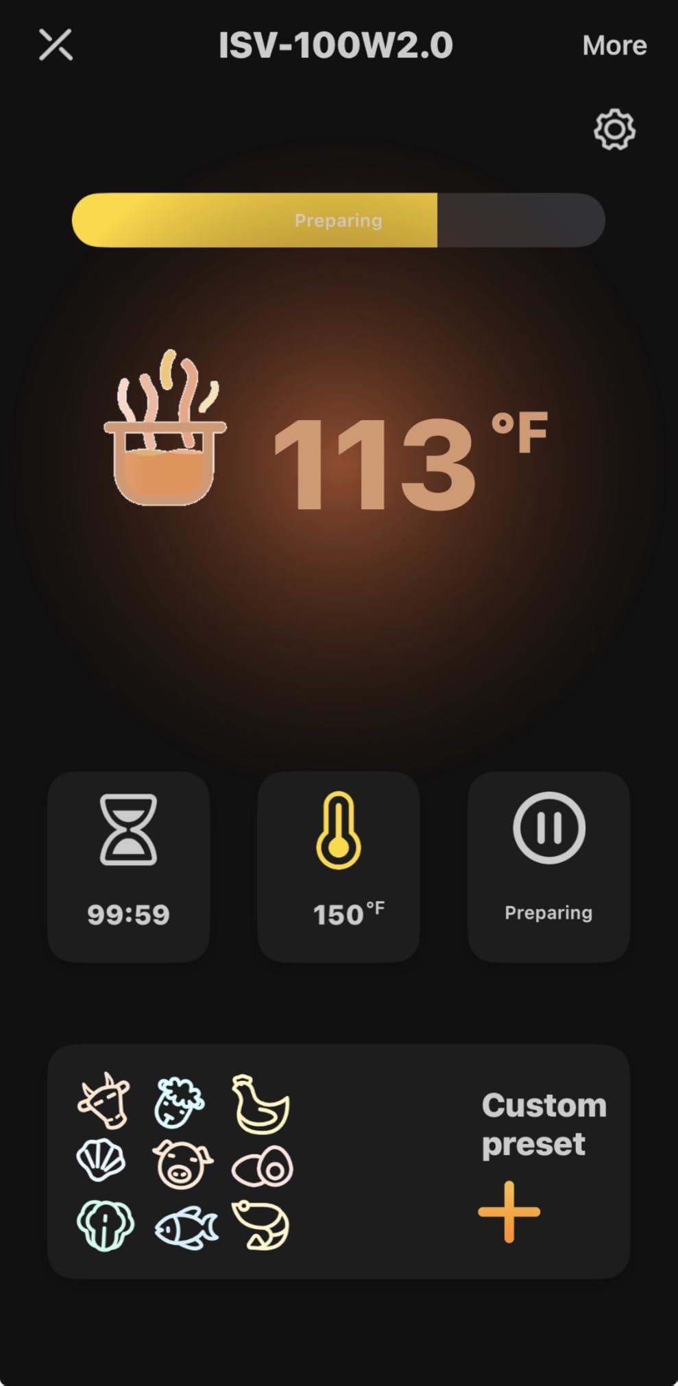 INKBIRD WIFI Sous Vide Cooker ISV-100W, 1000 Watts Sous Vide Machine Immersion Circulator with 14 Preset Recipes on APP & Calibration Function, Thermal Immersion, Fast-Heating with Timer - Customer Photo 1