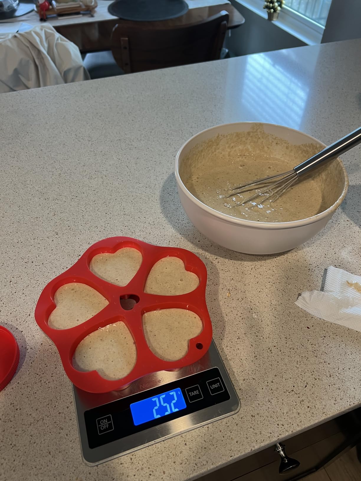 Nicewell Food Scale, 22lb Digital Kitchen Scale Weight Grams and oz for Cooking Baking, 1g/0.1oz Precise Graduation, Stainless Steel and Tempered Glass (Ash Silver) - Customer Photo 1