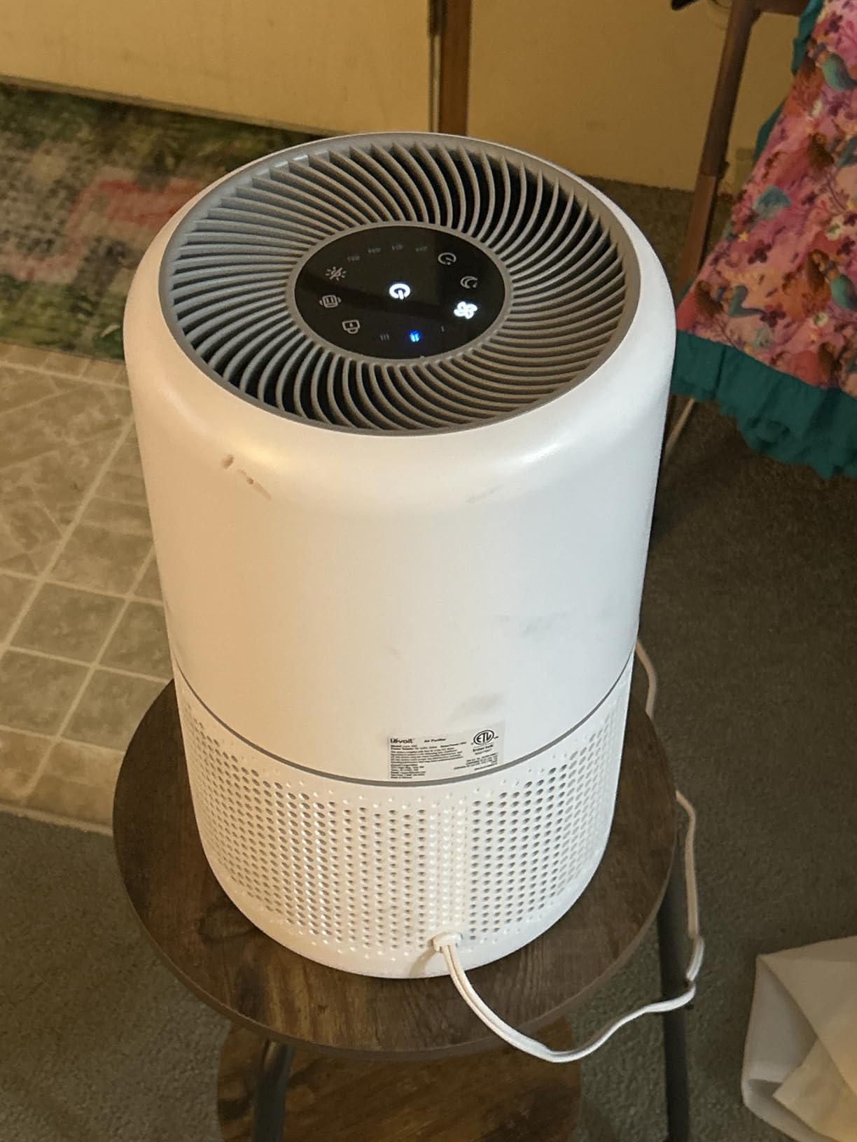 LEVOIT Air Purifier for Home Allergens Pet Hair in Bedroom, Covers Up To 1073 ft² by 56W High Torque Motor, AHAM VERIFIDE, 3-in-1 Filter with HEPA Sleep Mode, Remove Dust Smoke Odor, Core300-P, White customer photo 2